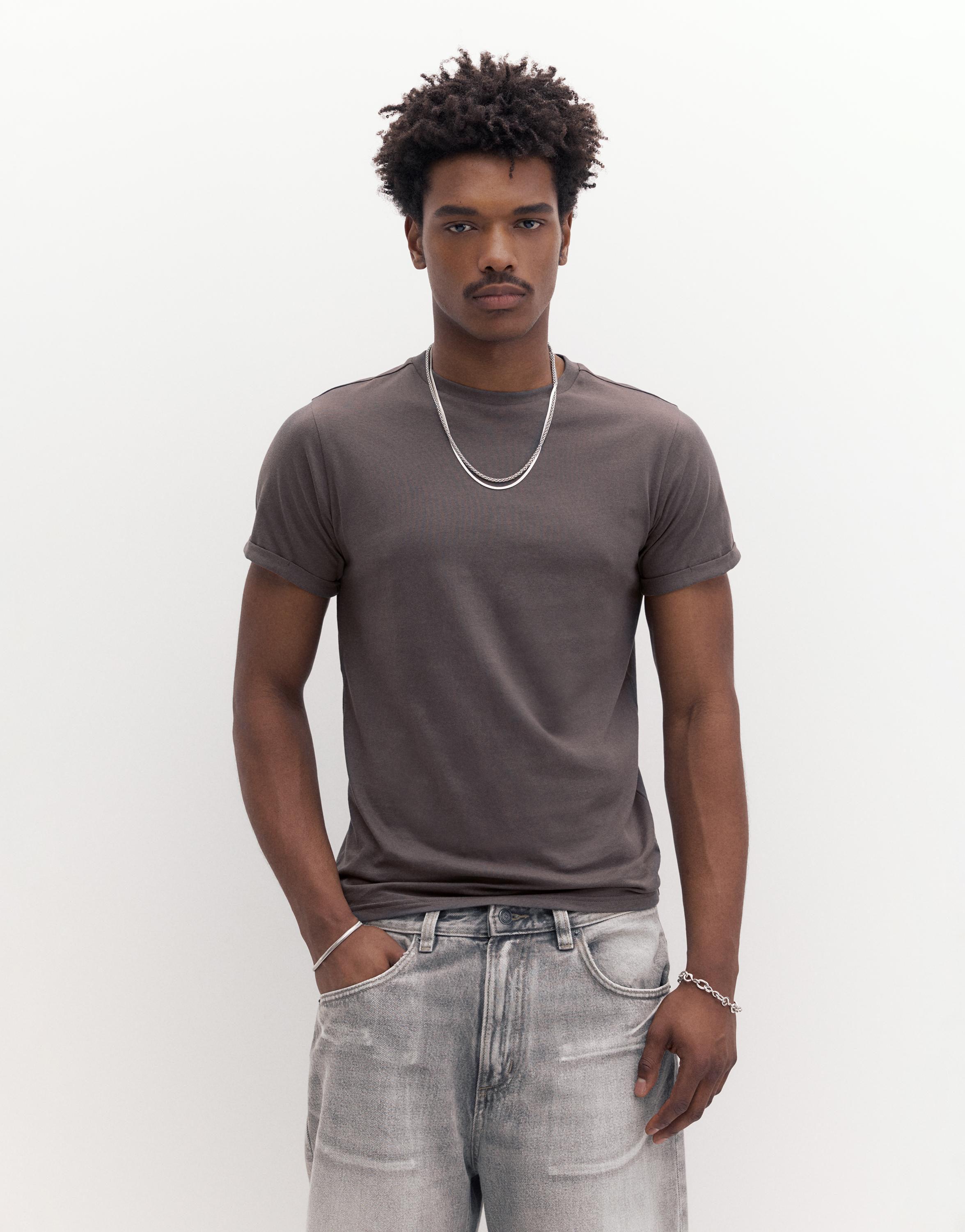 Muscle fit T-shirt — Anthracite grey