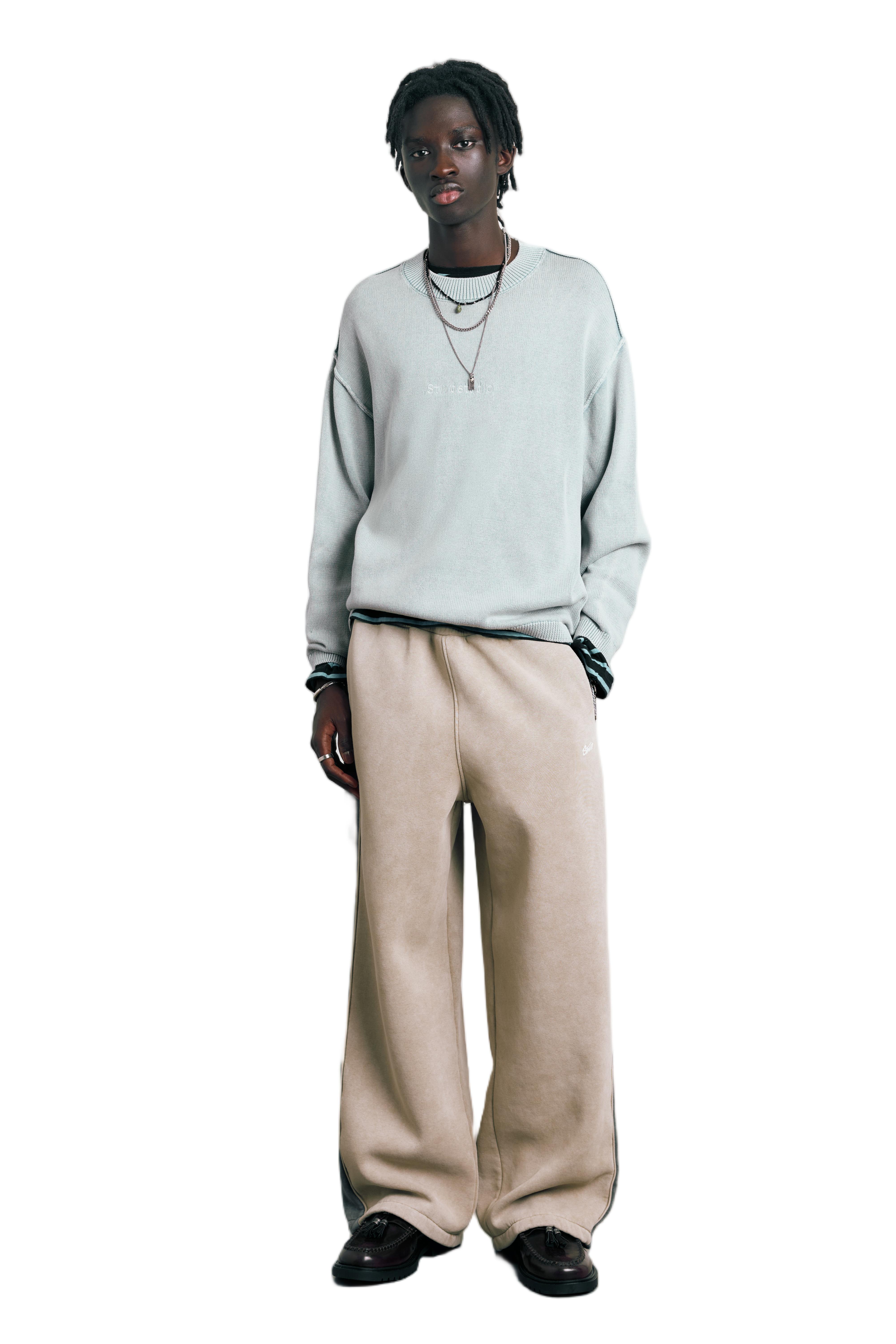 STWD Studio embroidered jumper — Faded blue