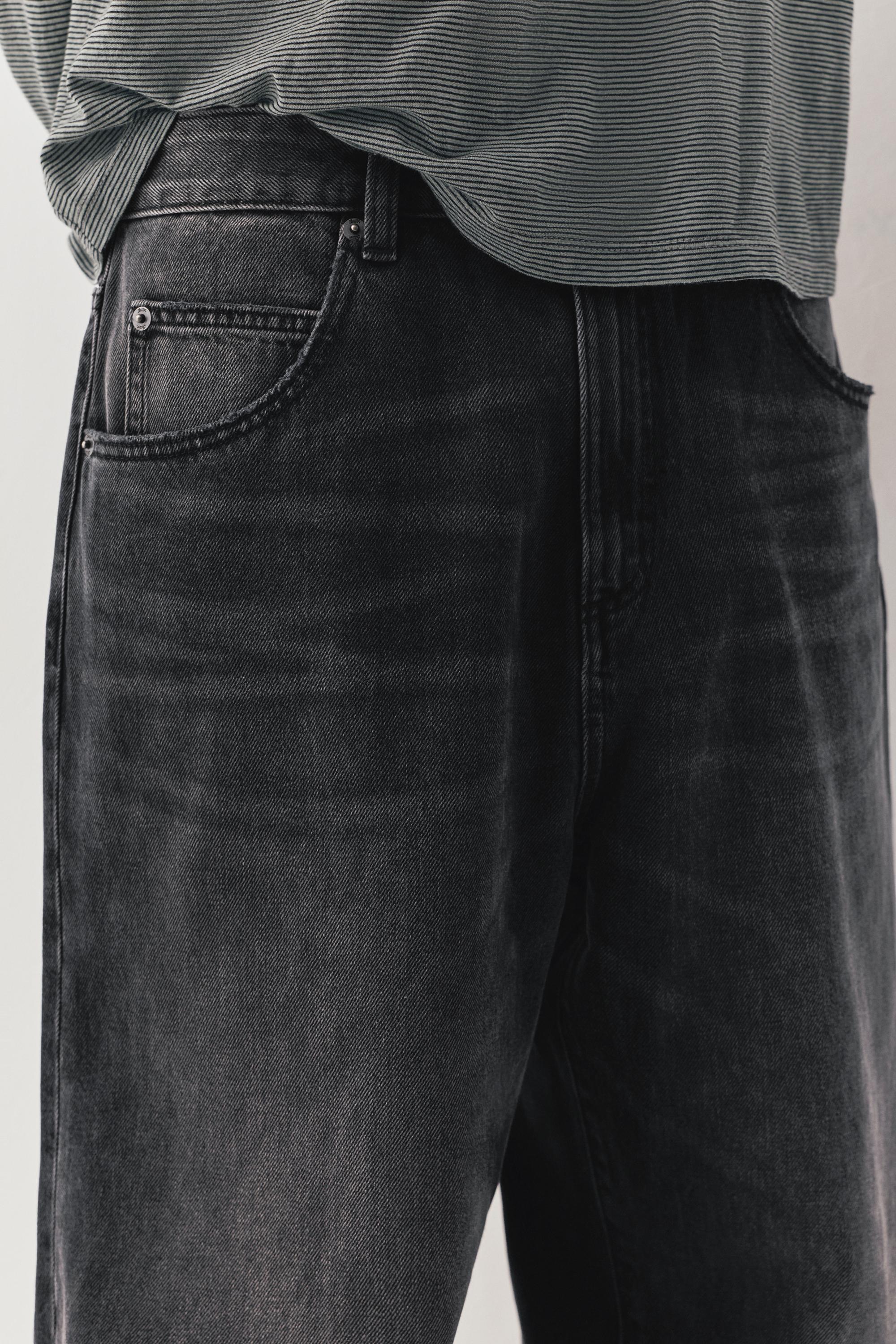 Relaxed fit baggy jeans — Faded black