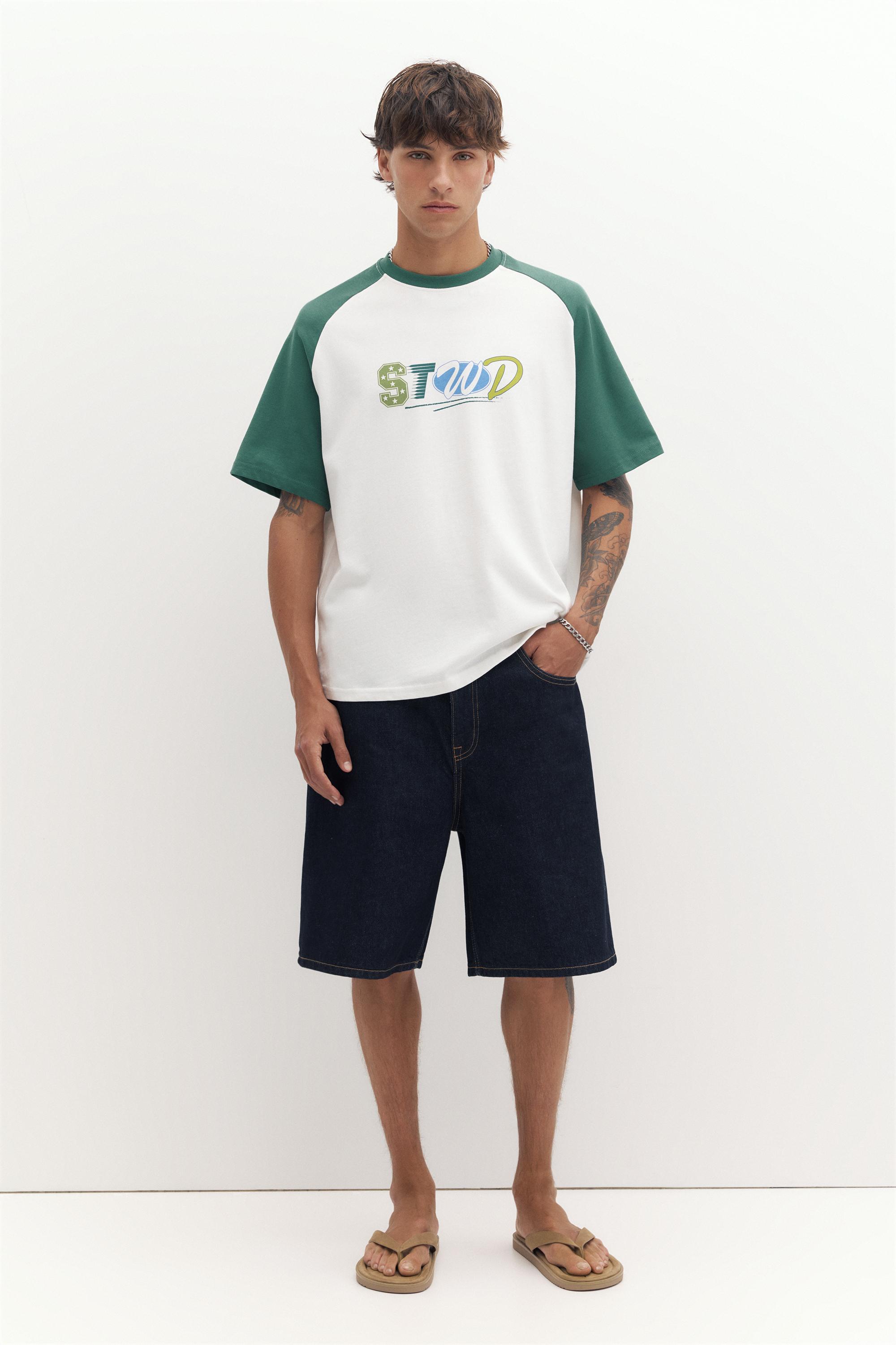 Reglan kollu STWD t-shirt - Görsel 9