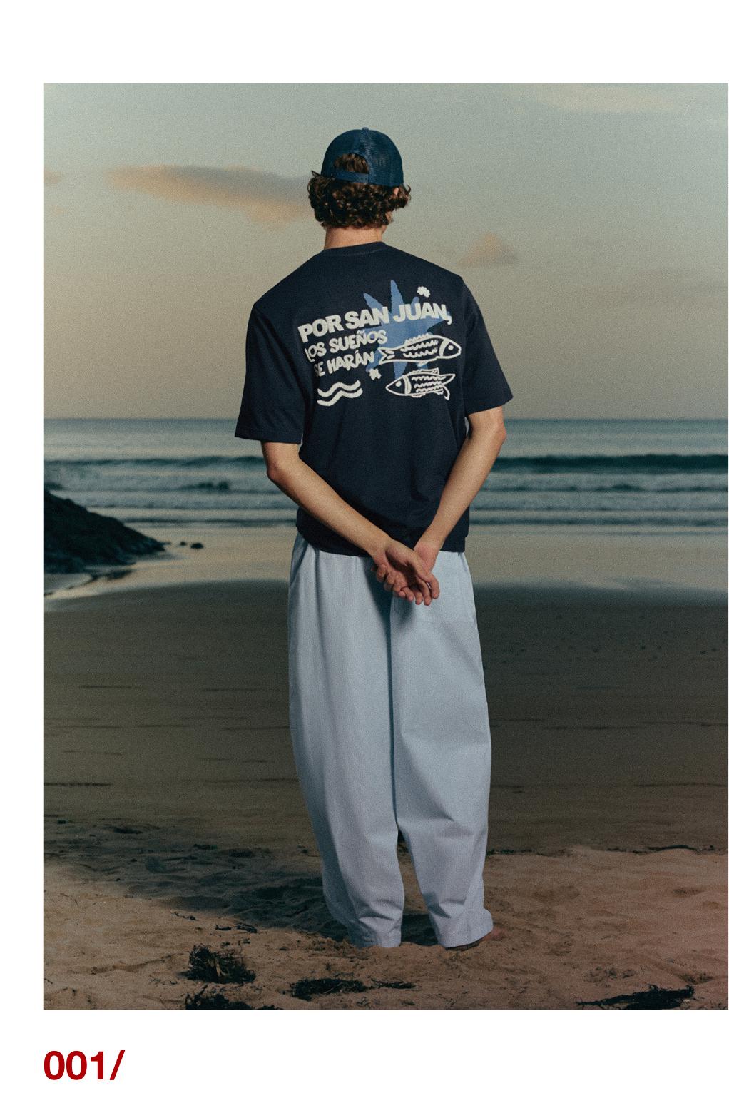 San Juan sardines T-shirt — Navy
