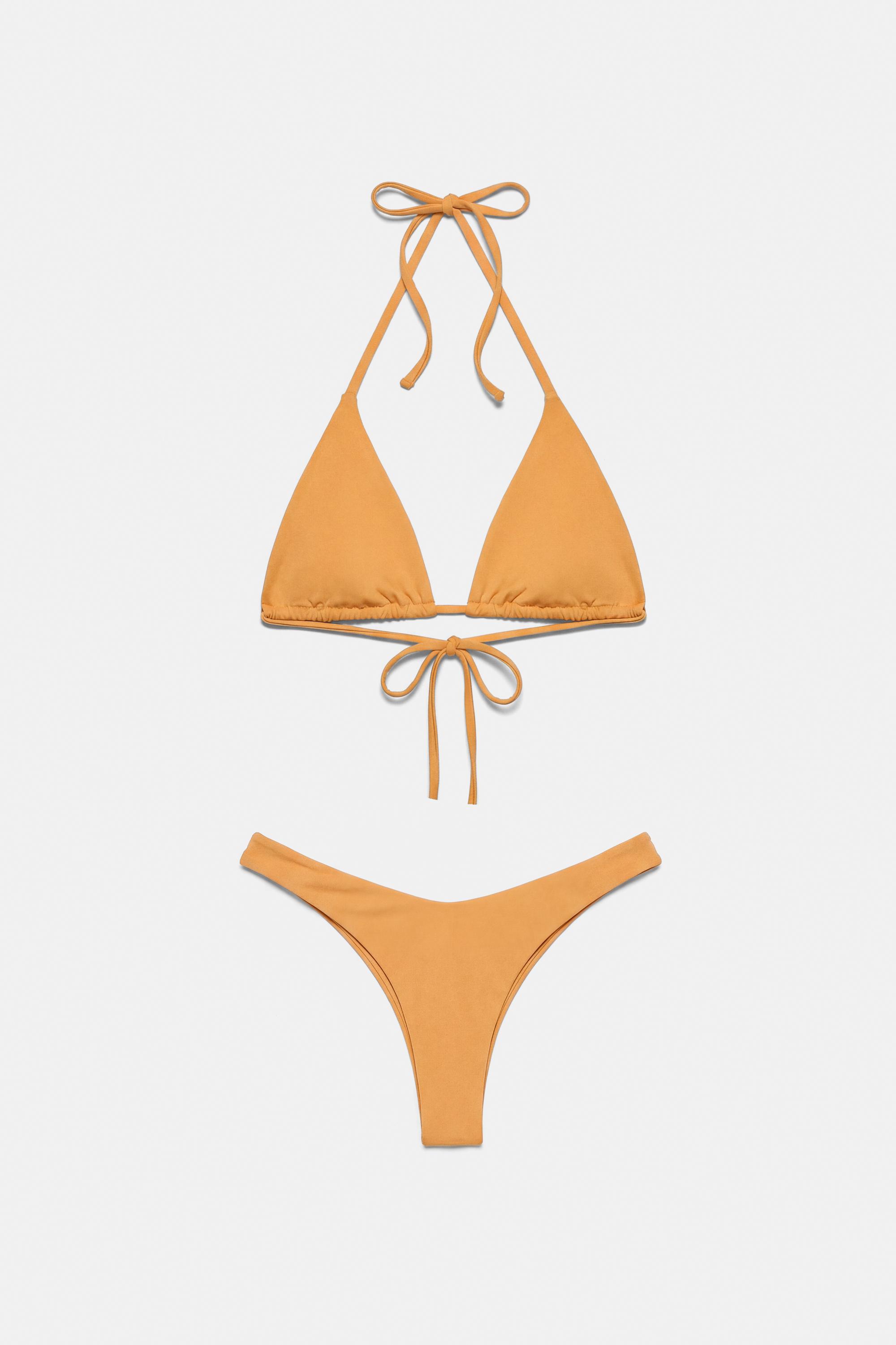 Triangle bikini top — Orange