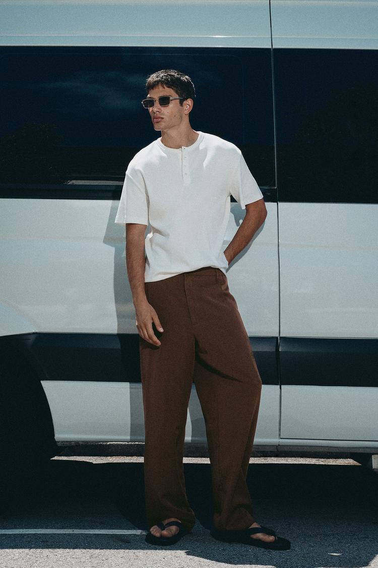 Tailored jogging trousers — Brown