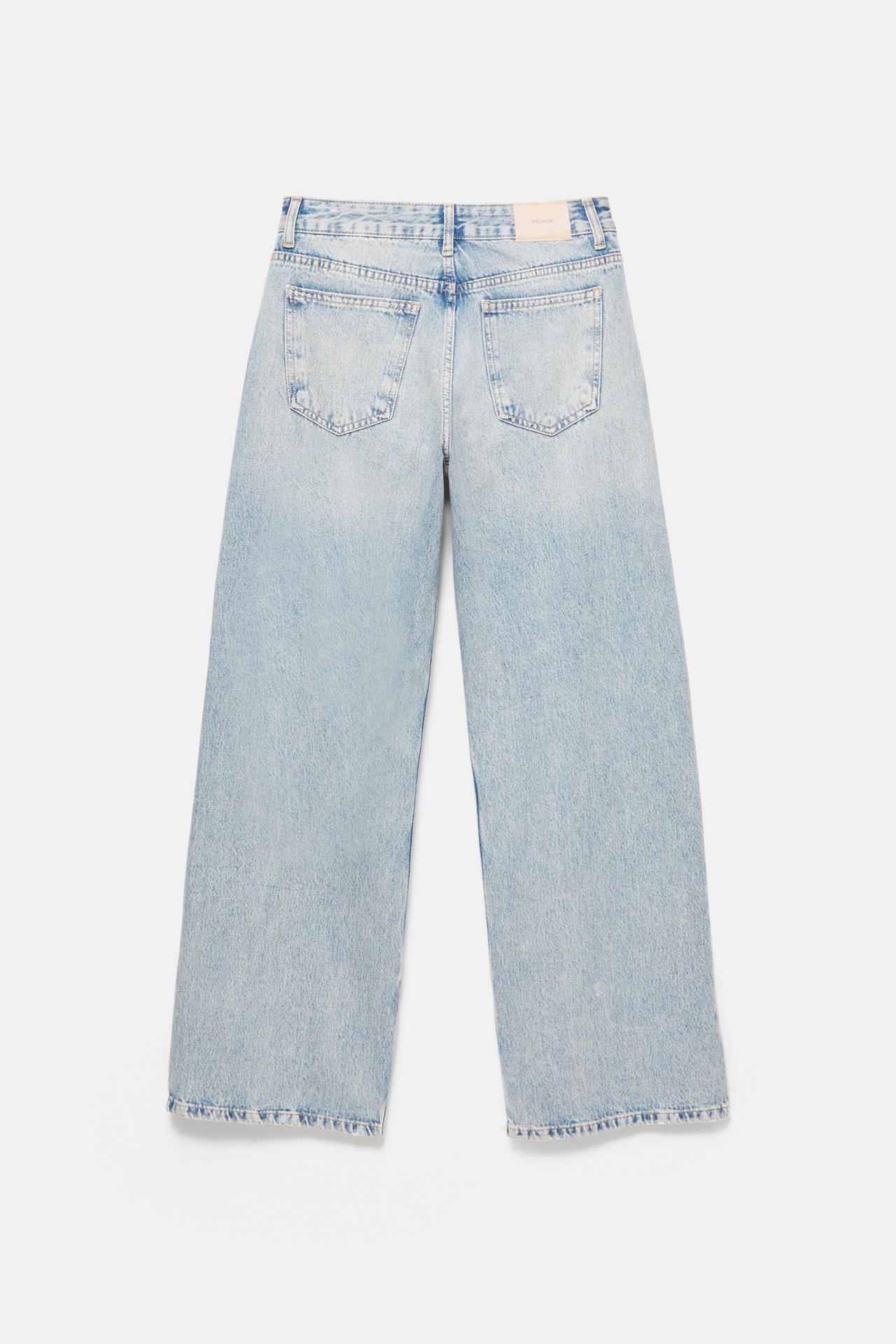 Eyelet baggy jeans — Pale blue