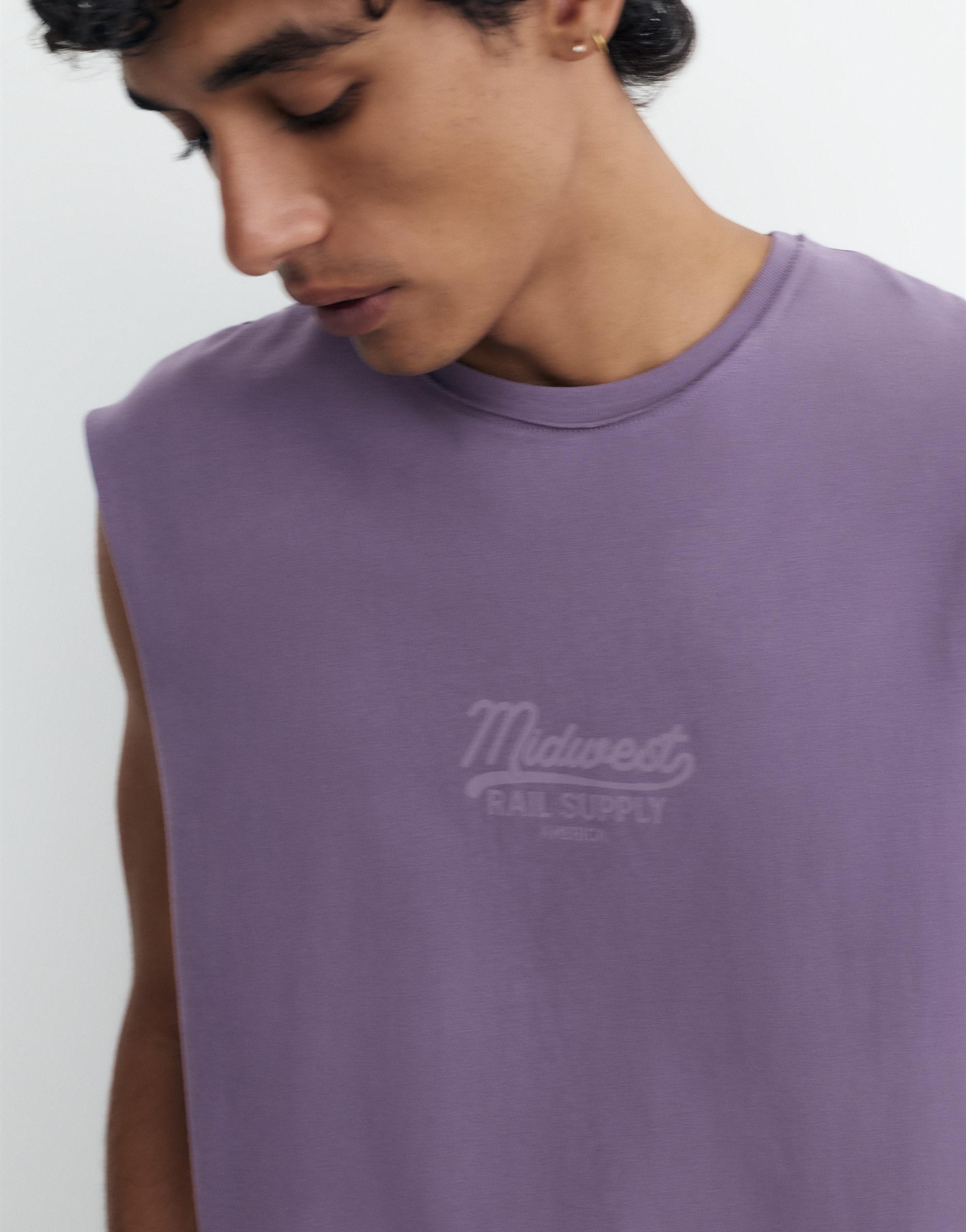 Midwest graphic tank top — Mulberry