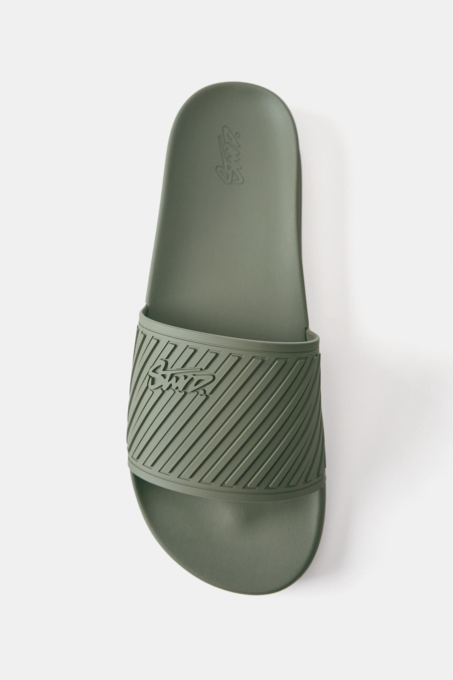 STWD rubberised sandals — Khaki