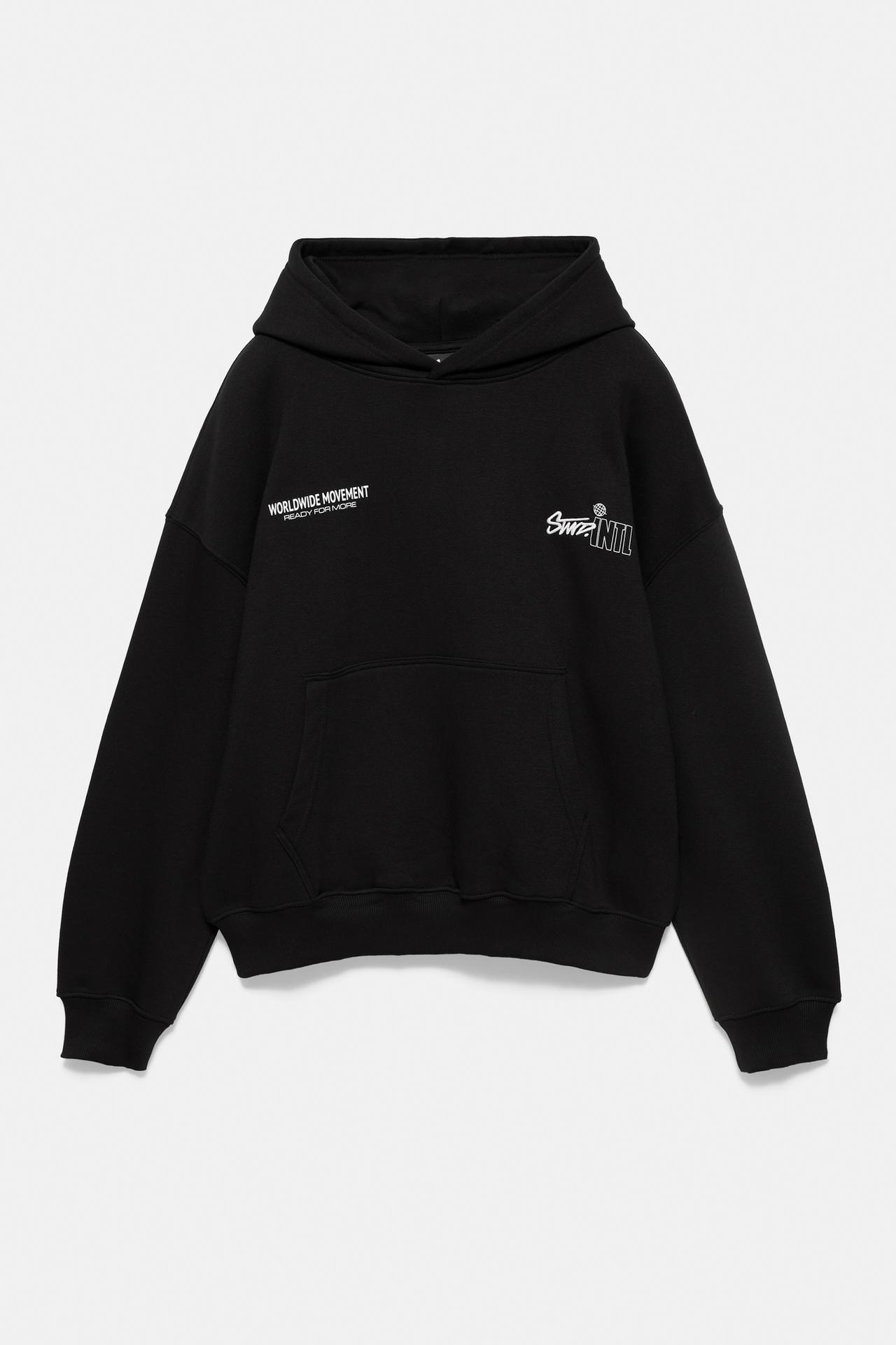STWD graphic hoodie — Black