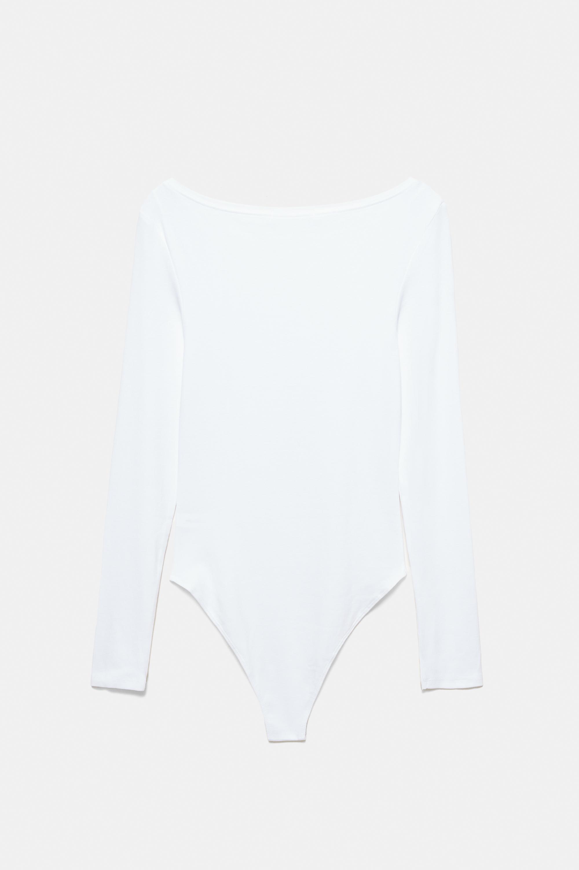 Long sleeve bodysuit — White