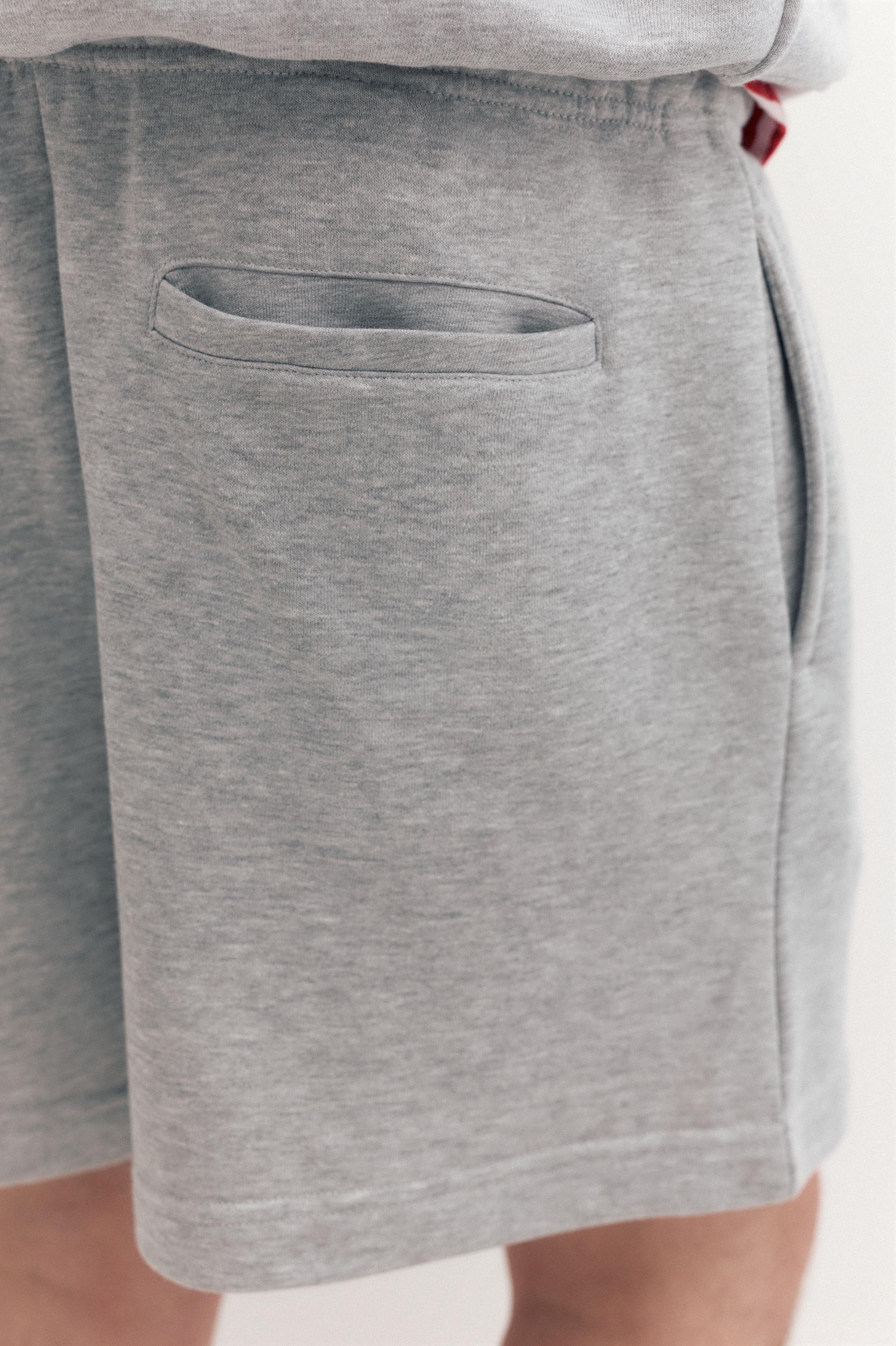 STWD jogger Bermuda shorts — Grey marl