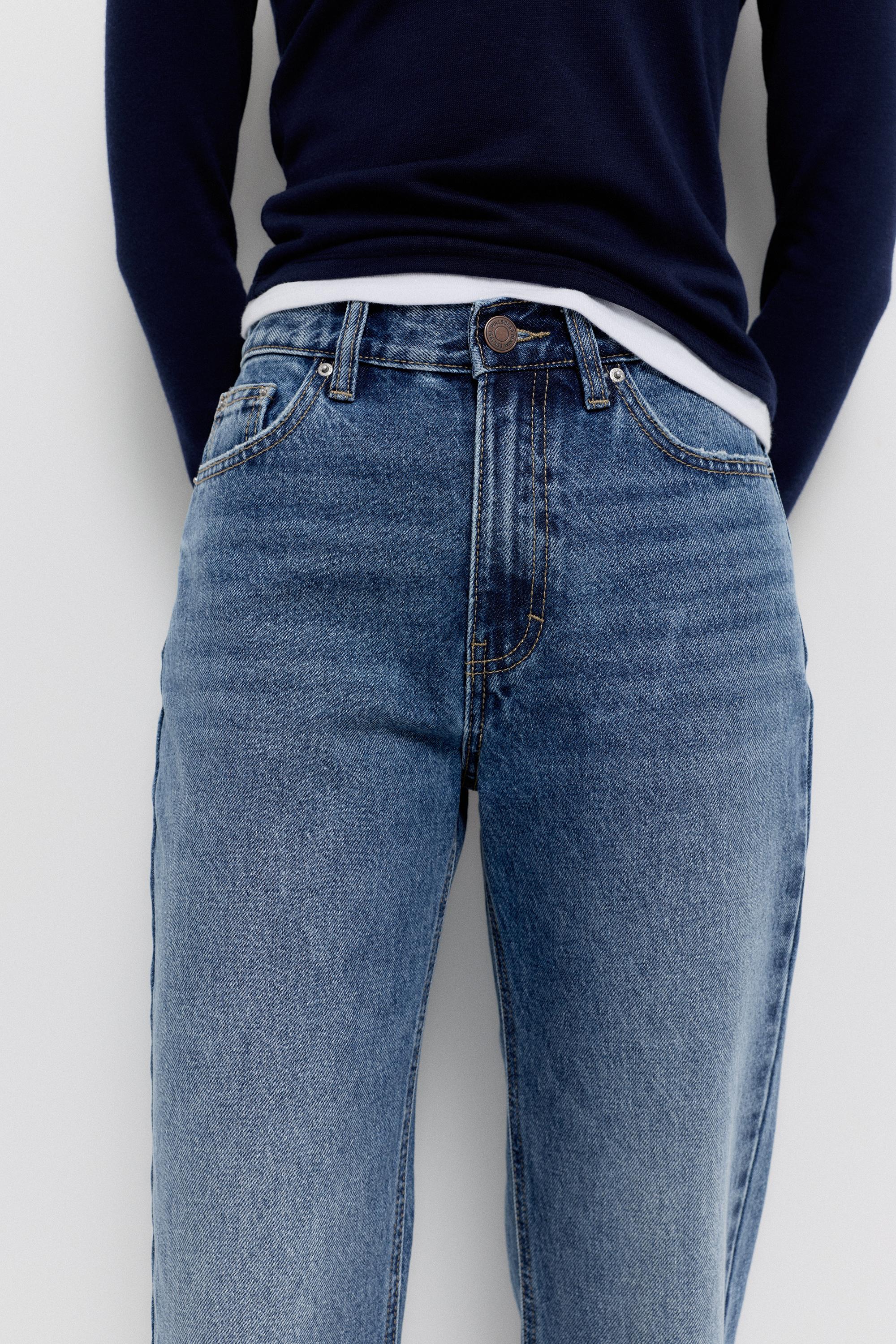 High-waist mom jeans — Dark blue