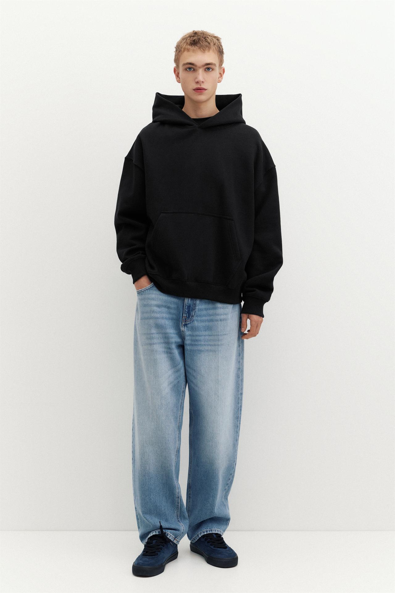 STWD hood sweatshirt — Black