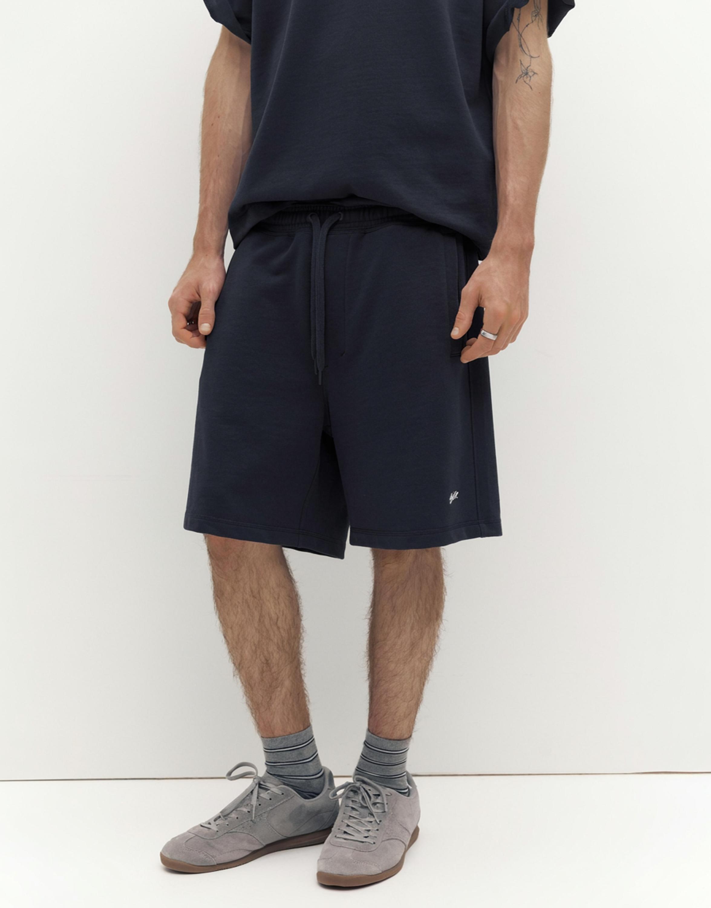 Logolu jogger bermuda şort - Görsel 76