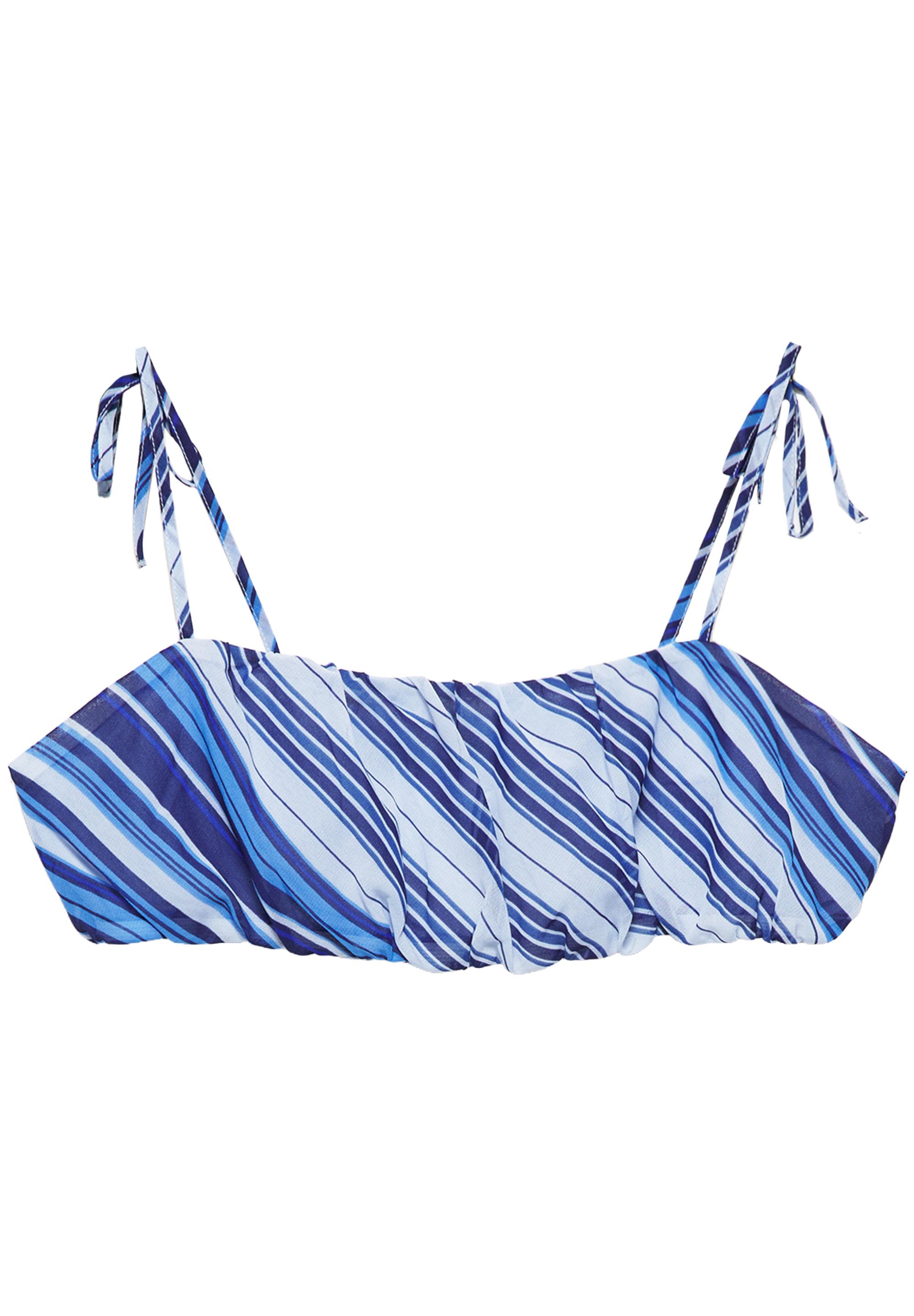 Striped strappy top — Deep blue