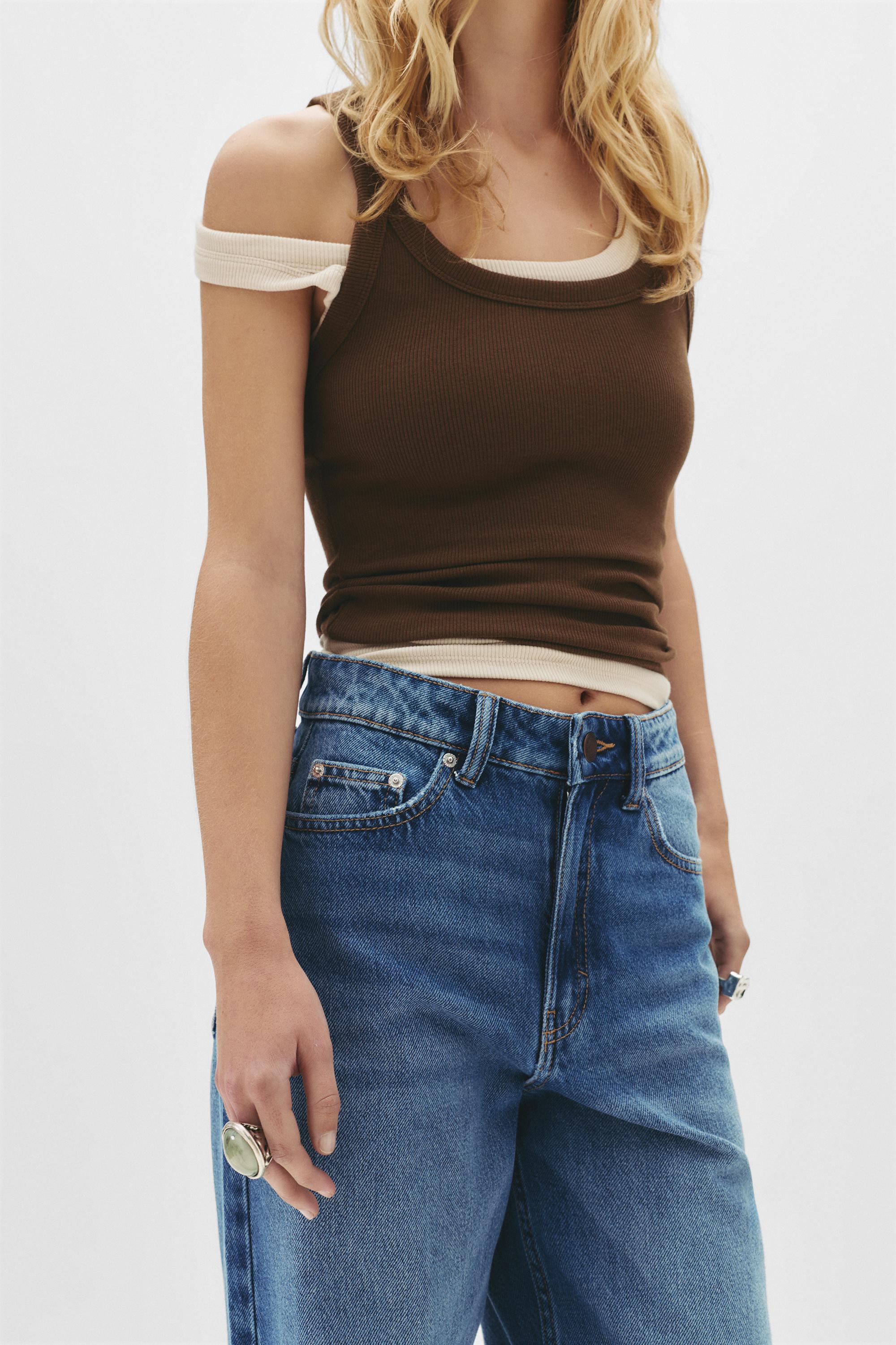 Wide leg yüksek bel jean - Görsel 160