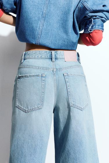 Low-rise denim jorts — Pale blue 3