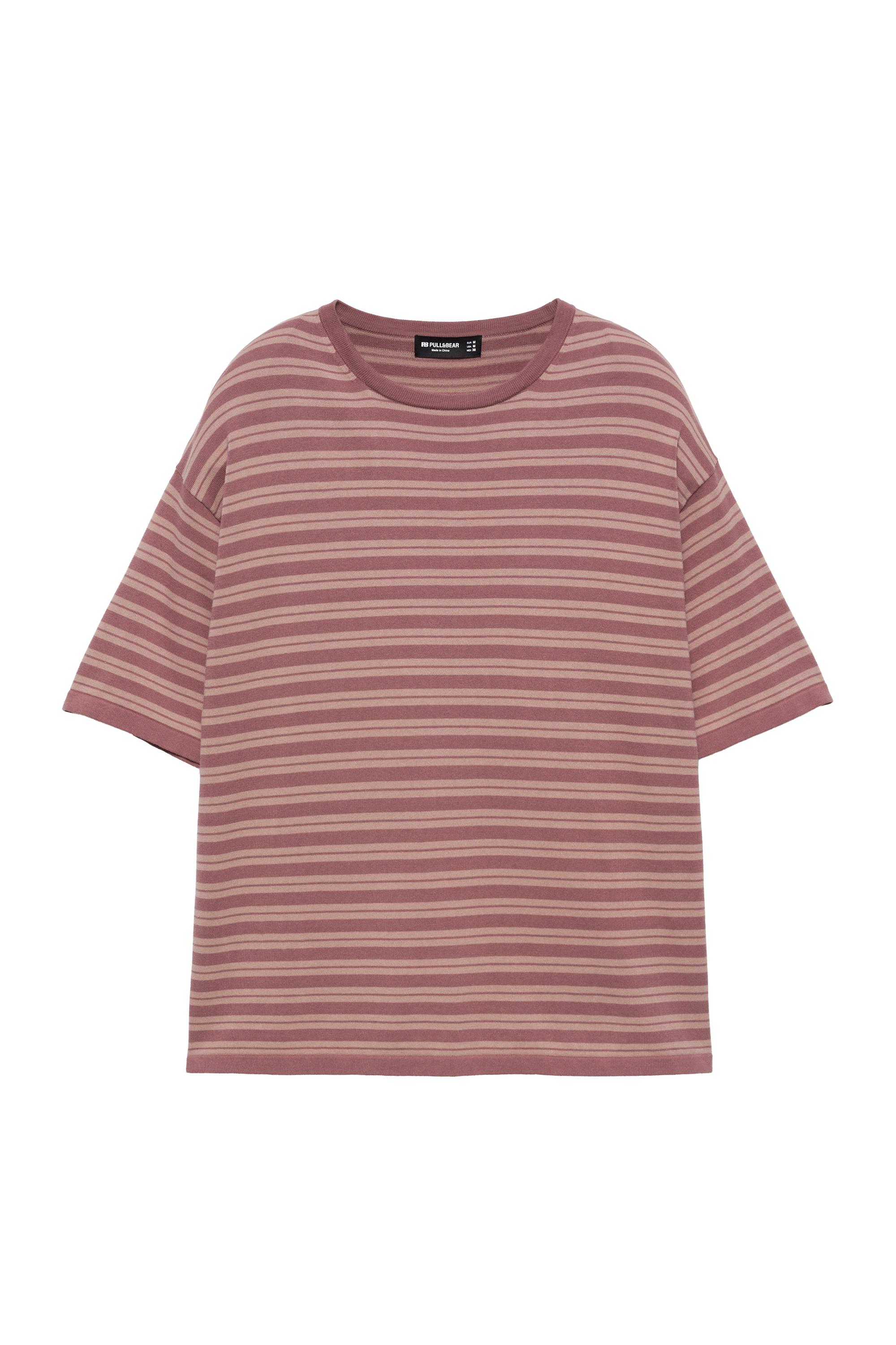Pull&Bear Çizgili triko tişört görsel 2