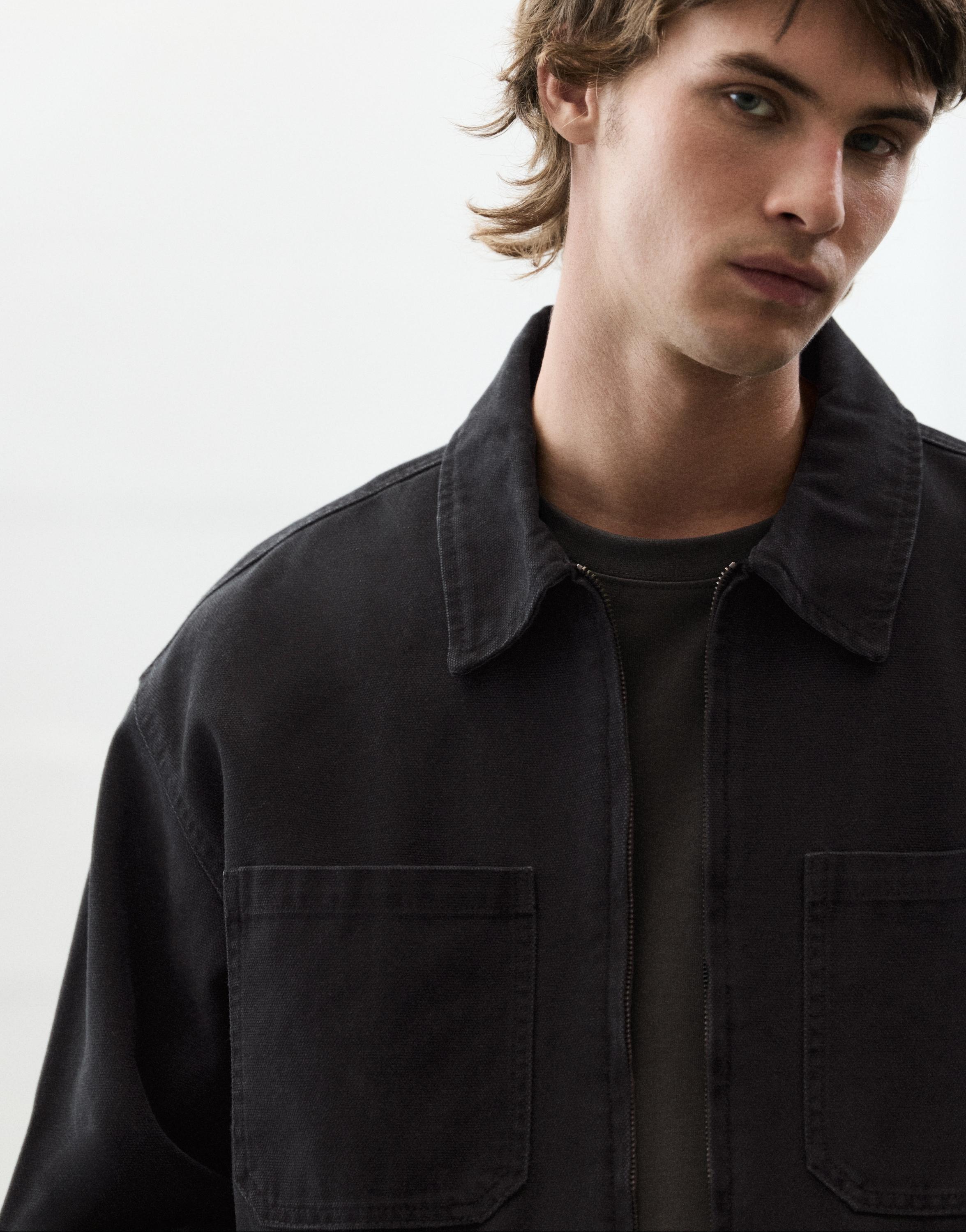 Pull&Bear Fermuarlı ince ceket görsel 8