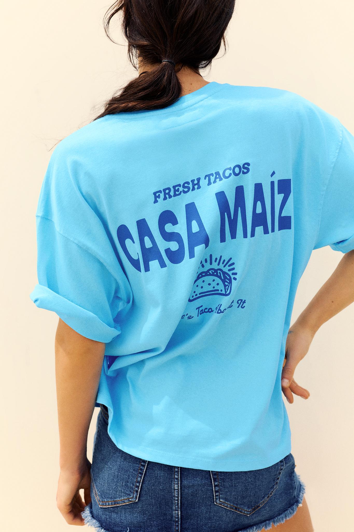 Taco graphic T-shirt — Pale blue