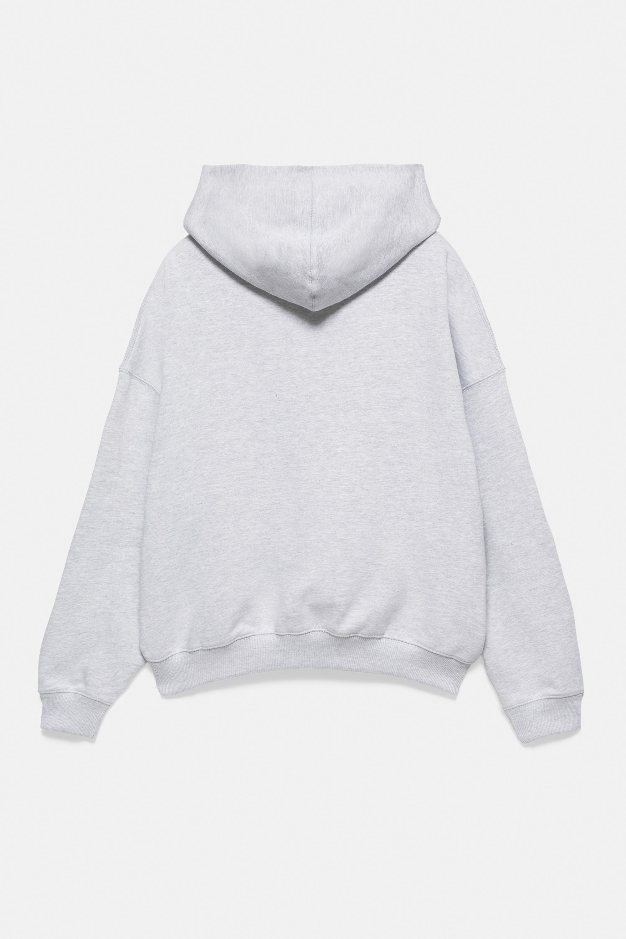Boxy fit hoodie — Pale marl