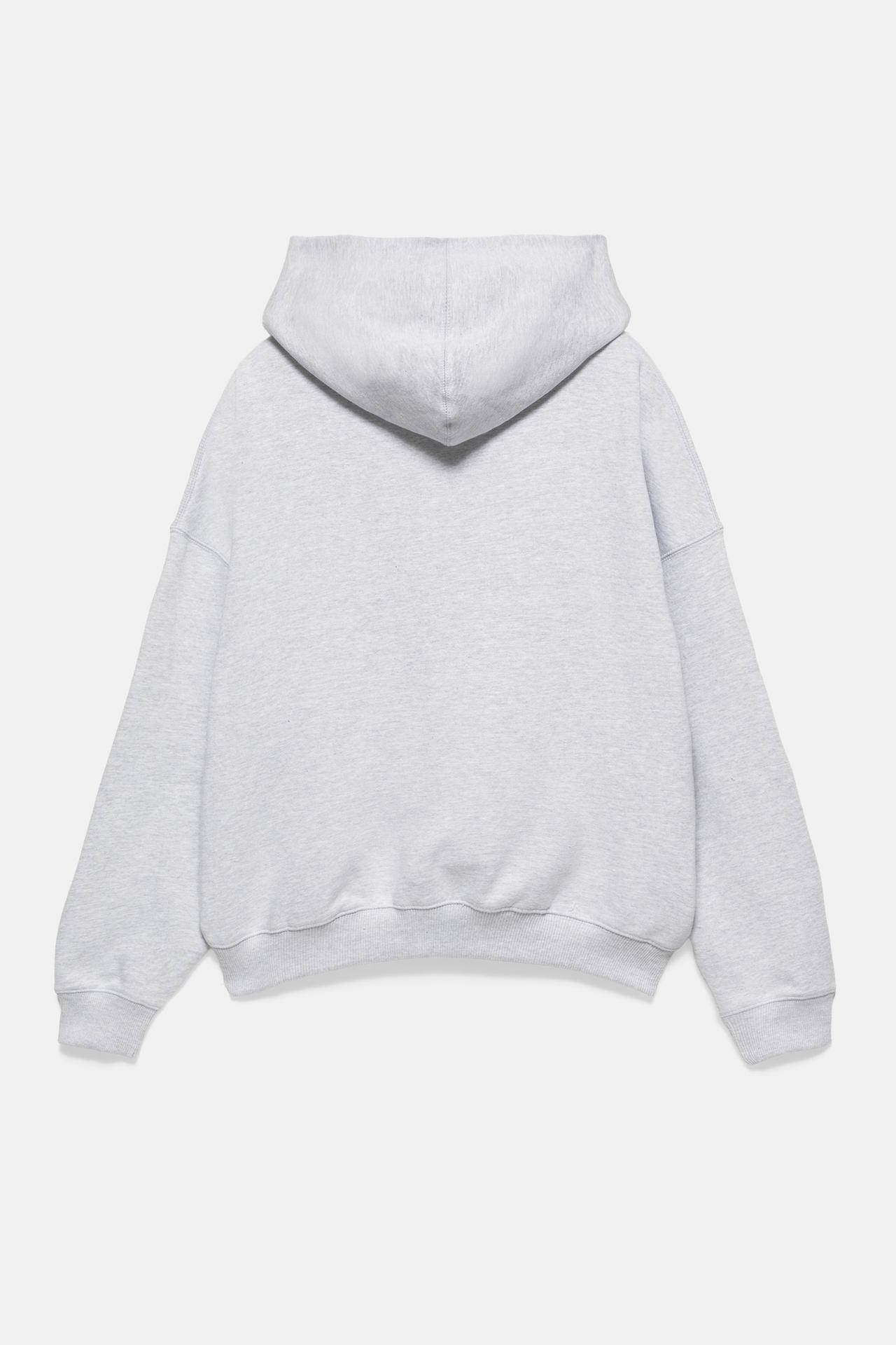 Boxy fit hoodie — Pale marl