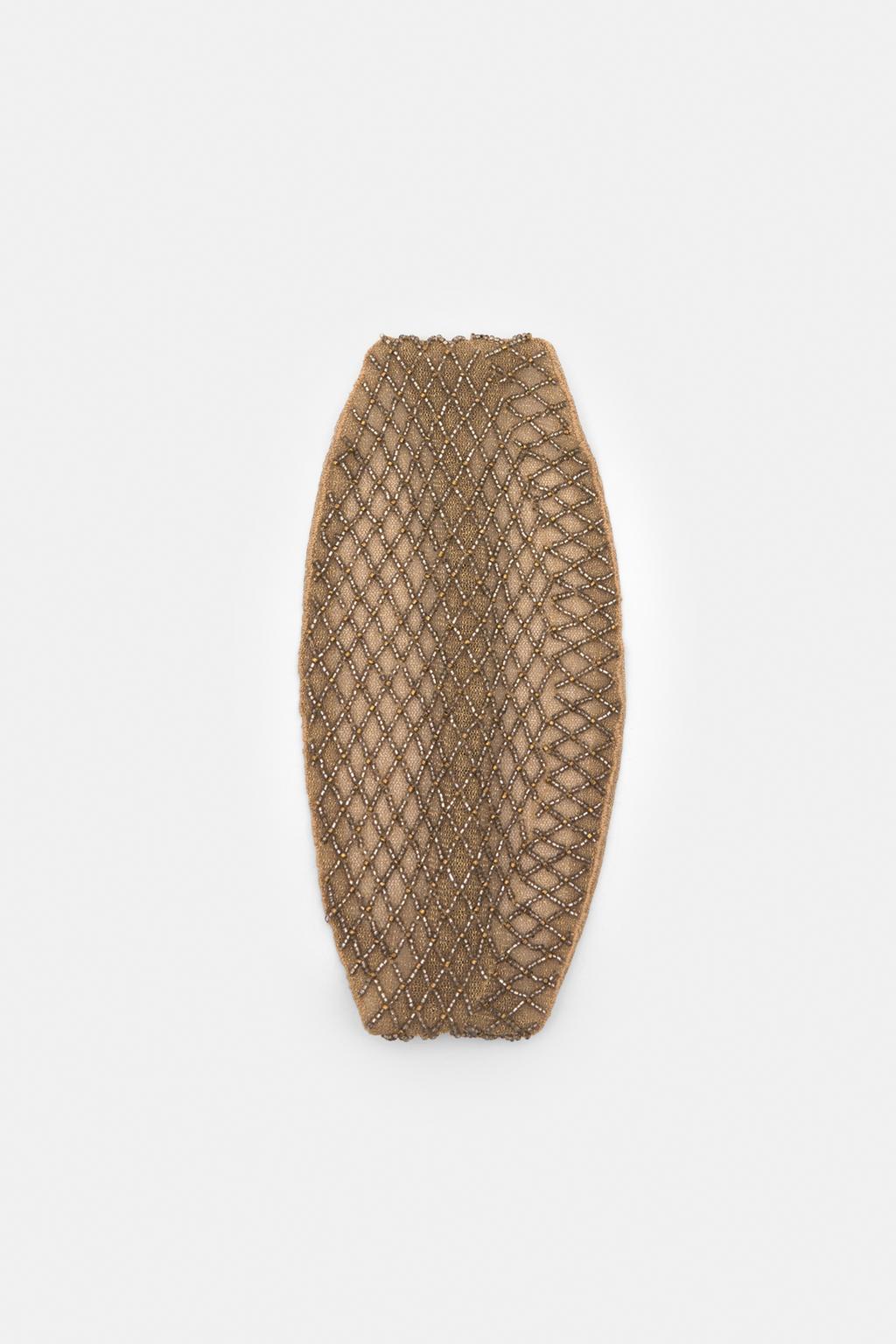 Brown Beaded Multi-Strand headband Brown Braided Head Wrap Headband Dreadlock Headband Braided  main image 2