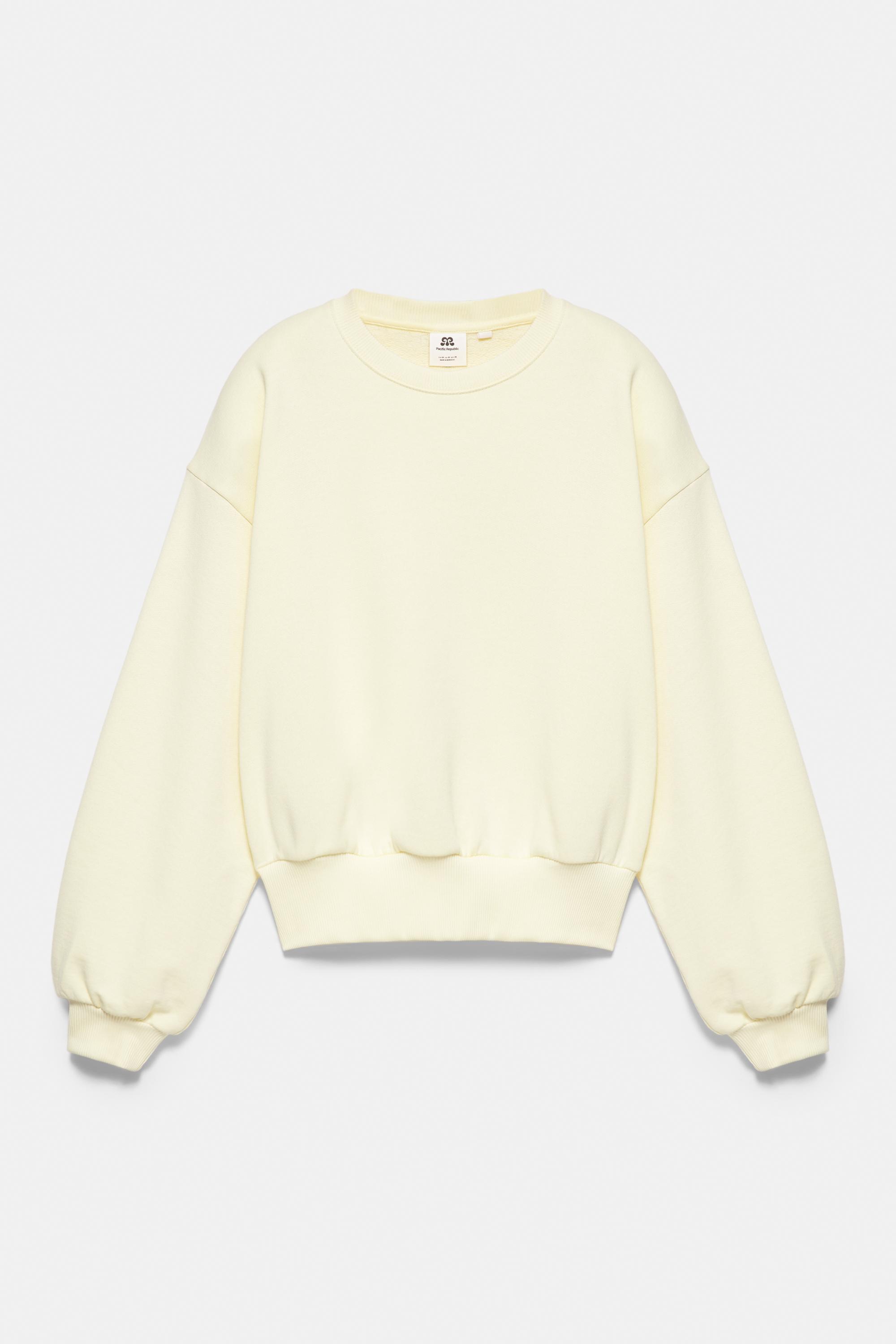 Round neck sweatshirt — Pale yellow