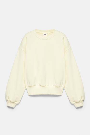 Round neck sweatshirt — Pale yellow 5