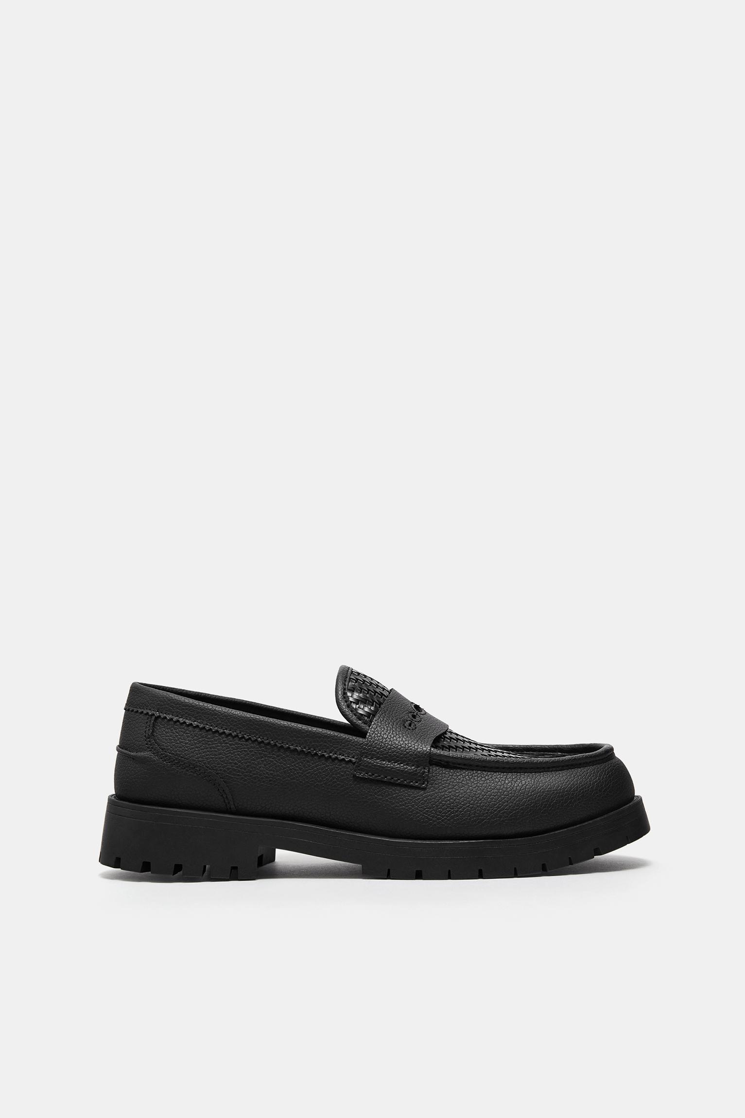 Braided STWD loafers — Black