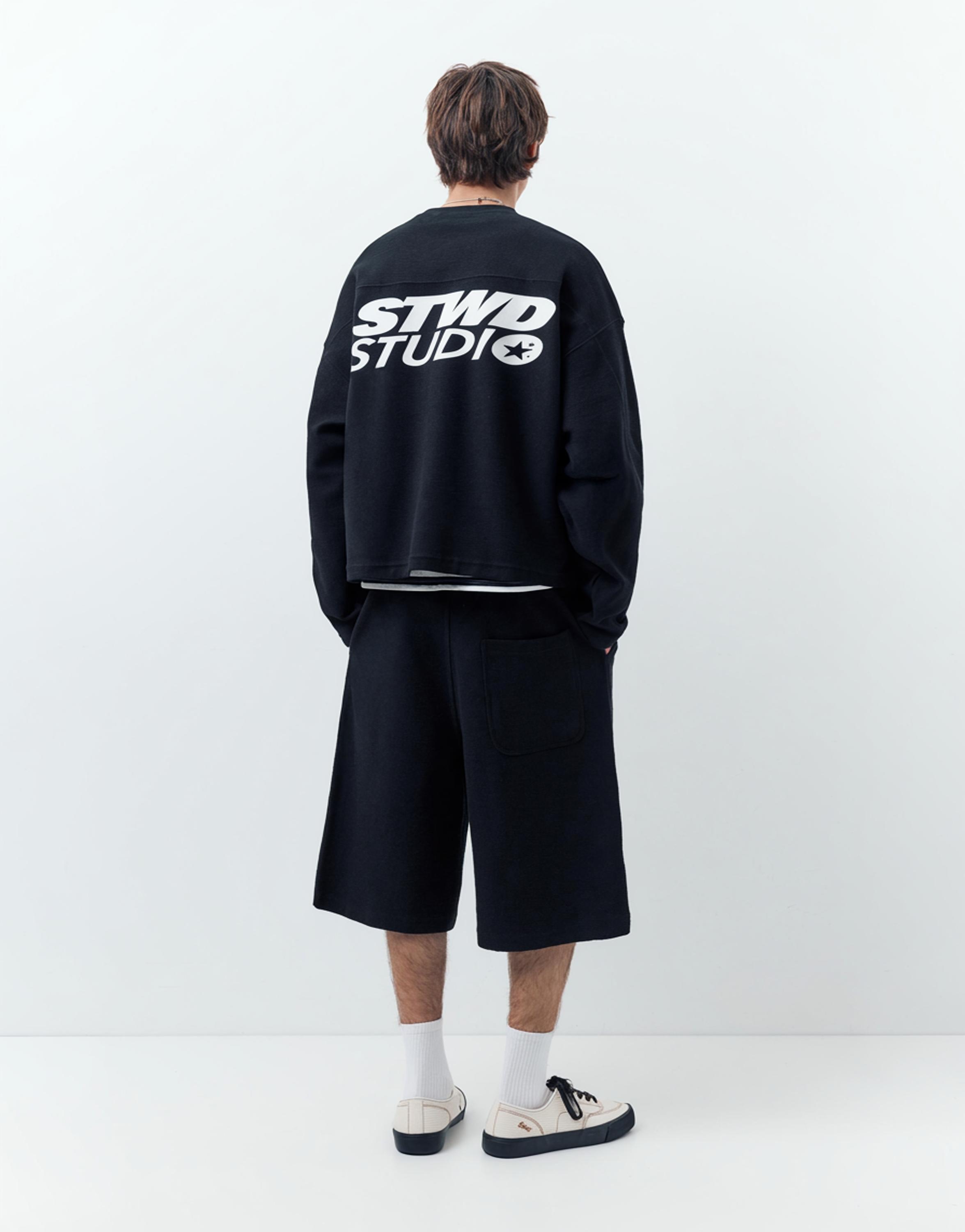 STWD skater jogger Bermuda shorts — Black