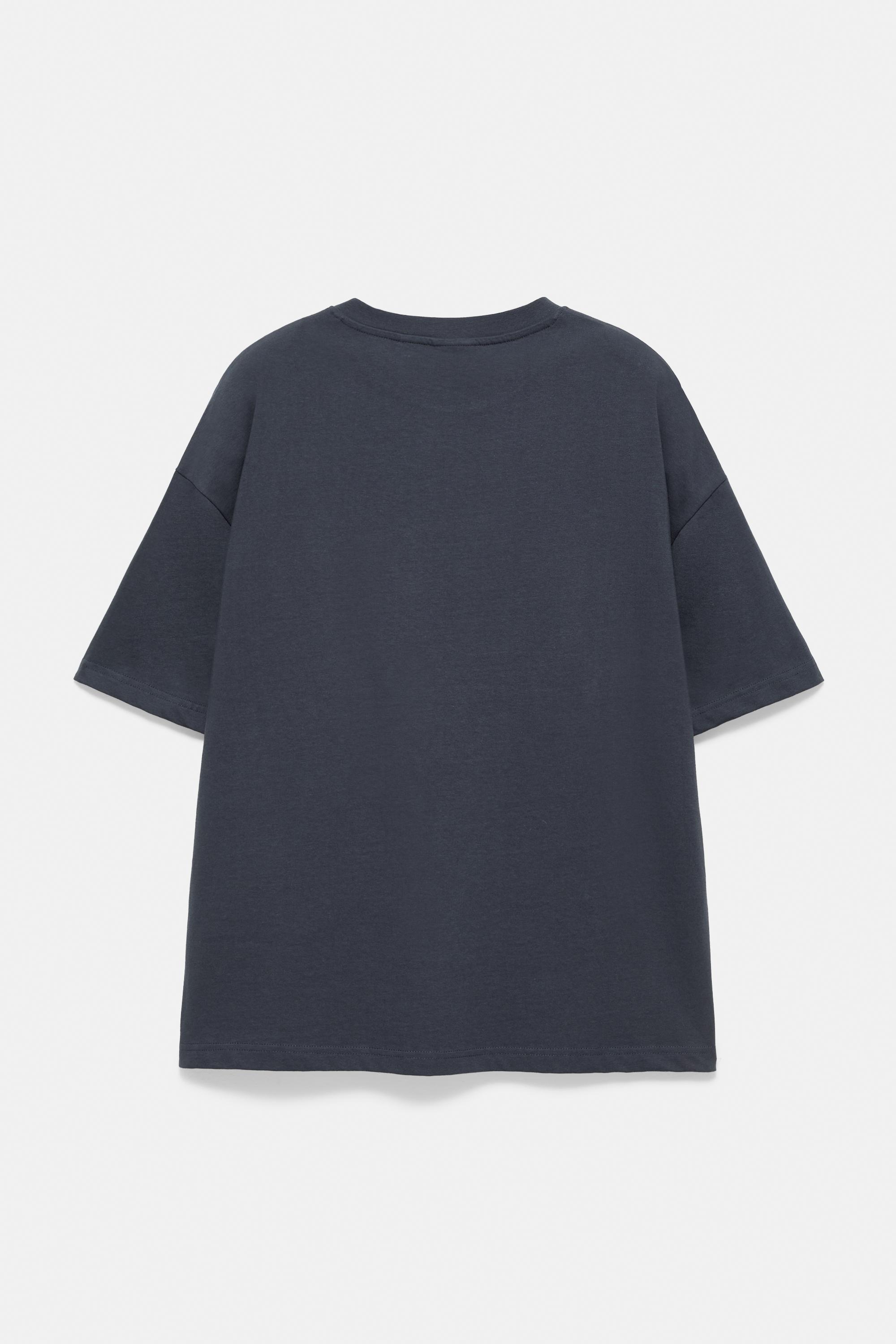 Boxy Detroit T-shirt — Dark navy