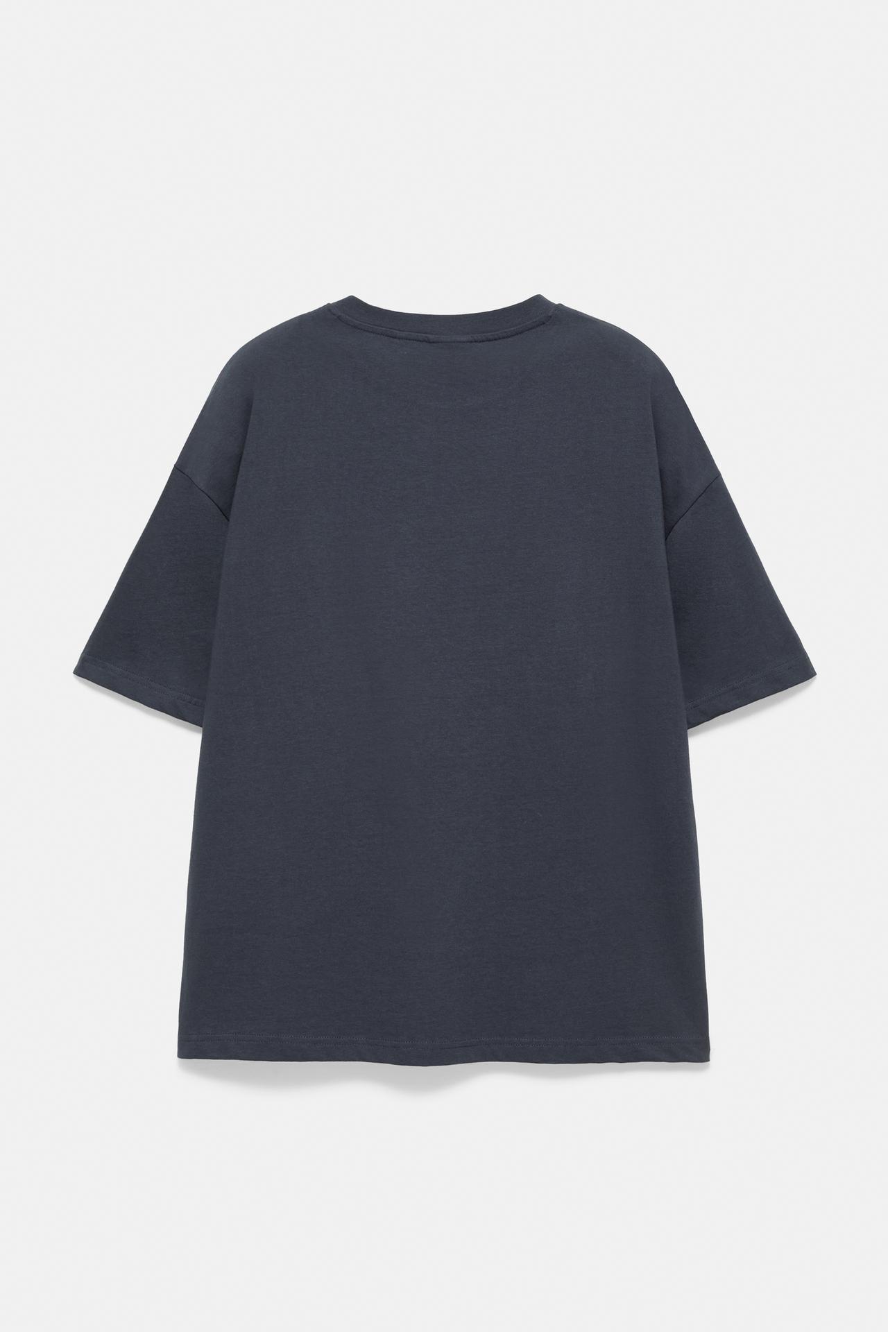 Boxy Detroit T-shirt — Dark navy