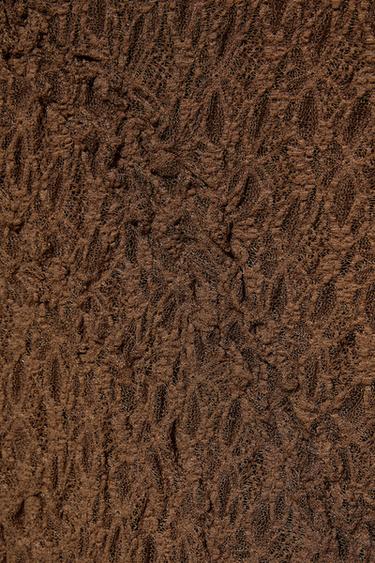 Fitted lace midi dress — Brown 3