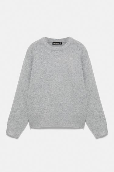 Basic round neck jumper — Grey marl 6