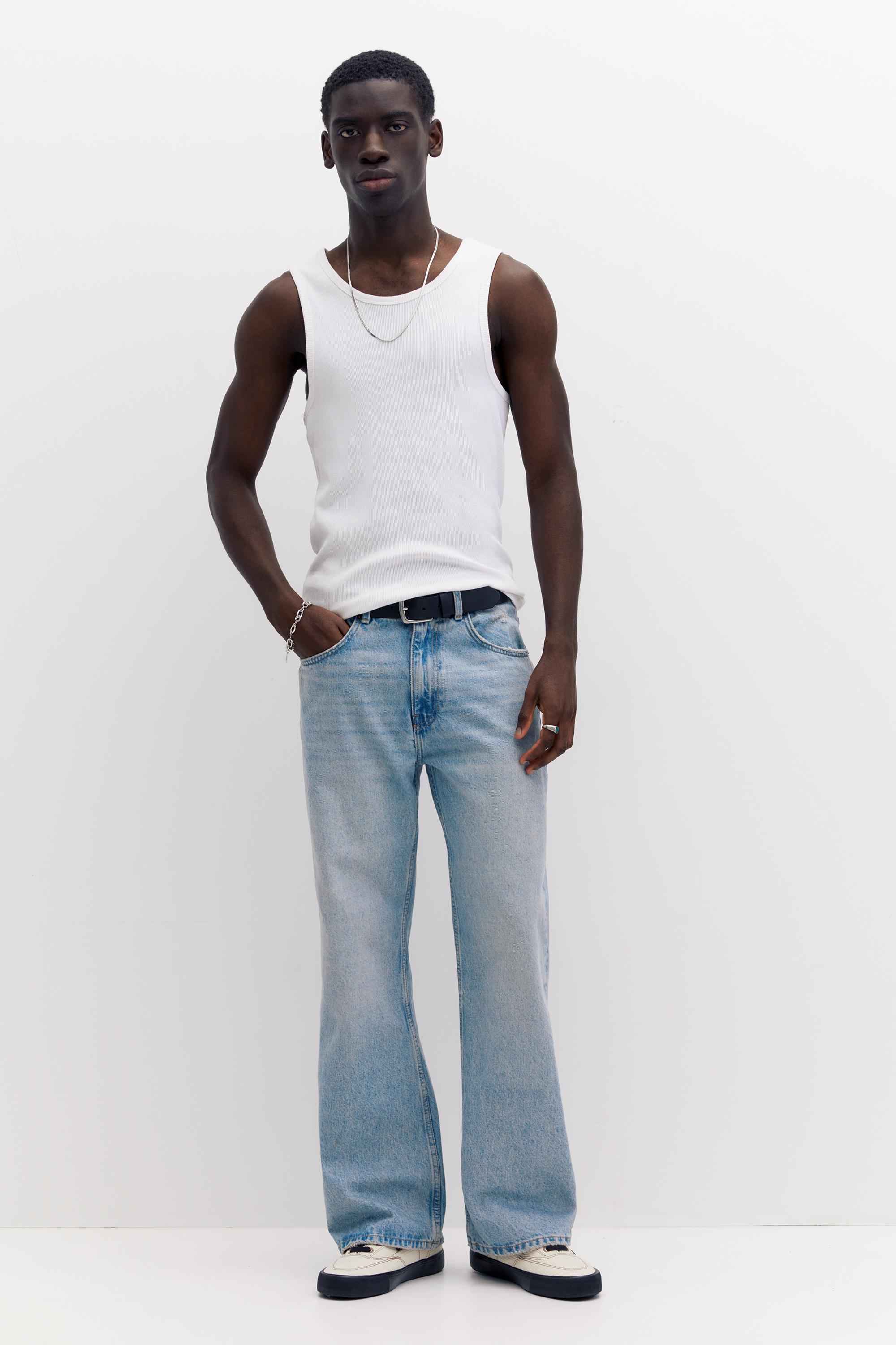 Ribbed tank top — White
