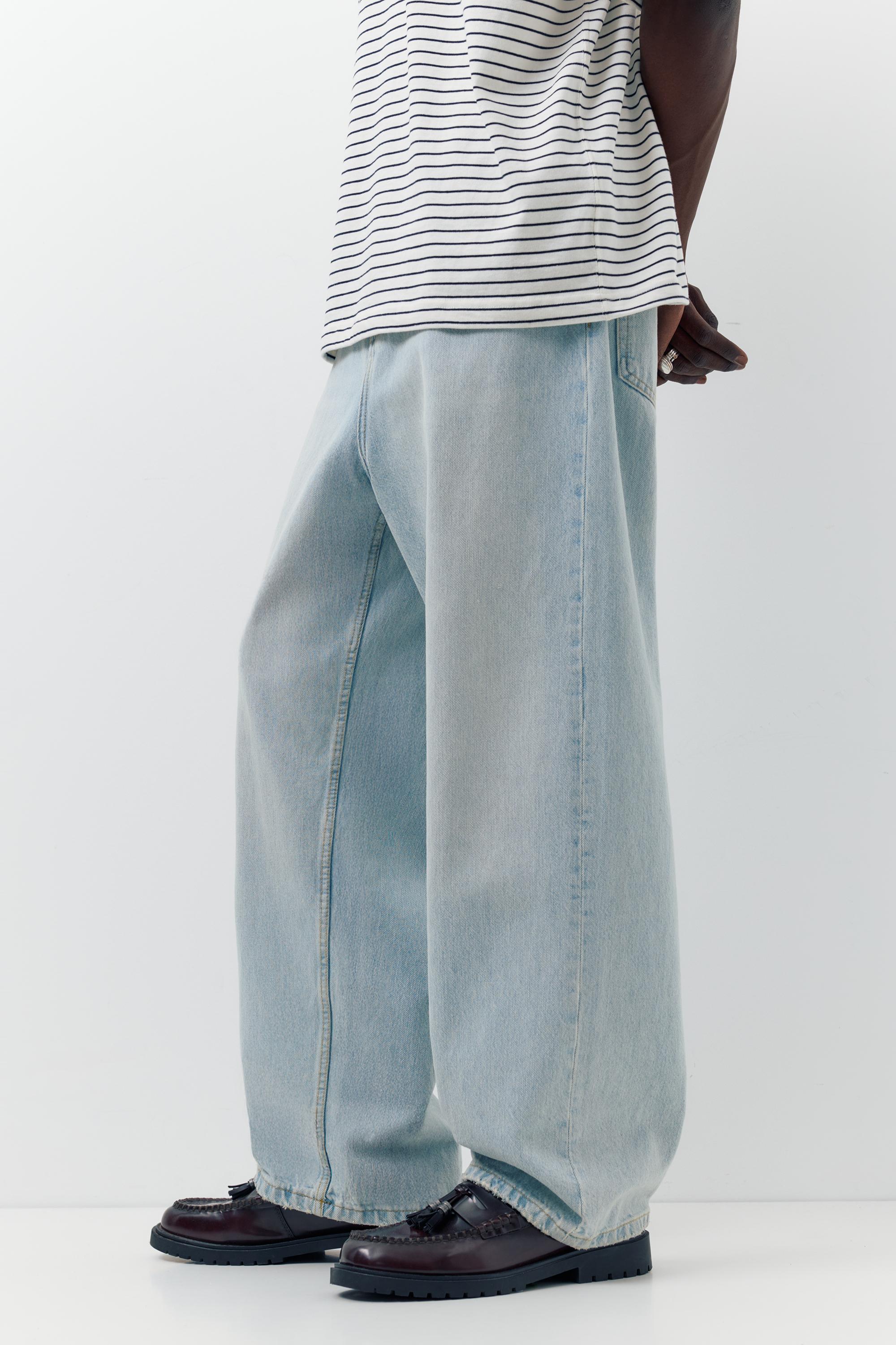Relaxed fit baggy jeans — Pale indigo