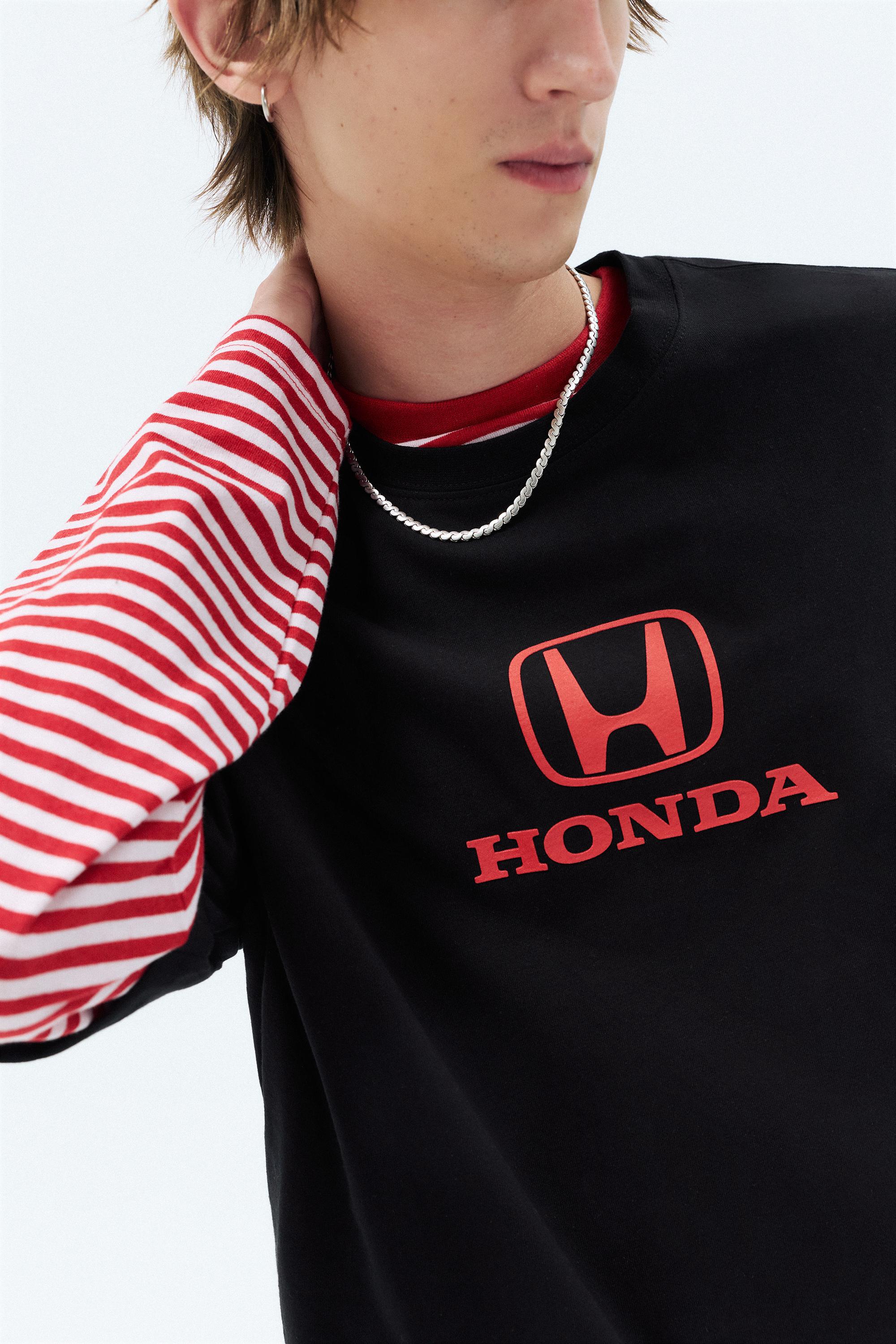 Relaxed fit Honda logo T-shirt — Black