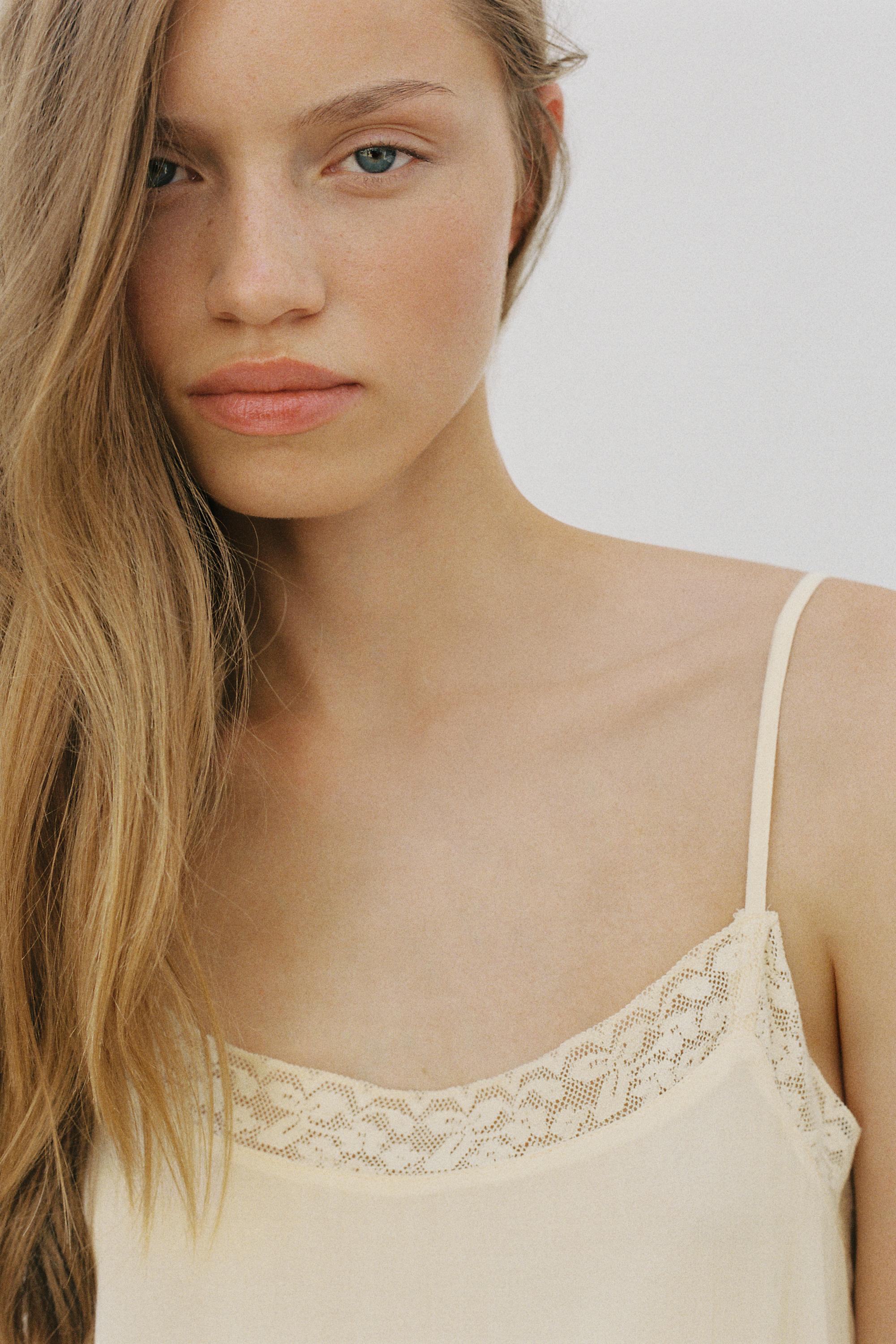 Short slip dress — Vanilla