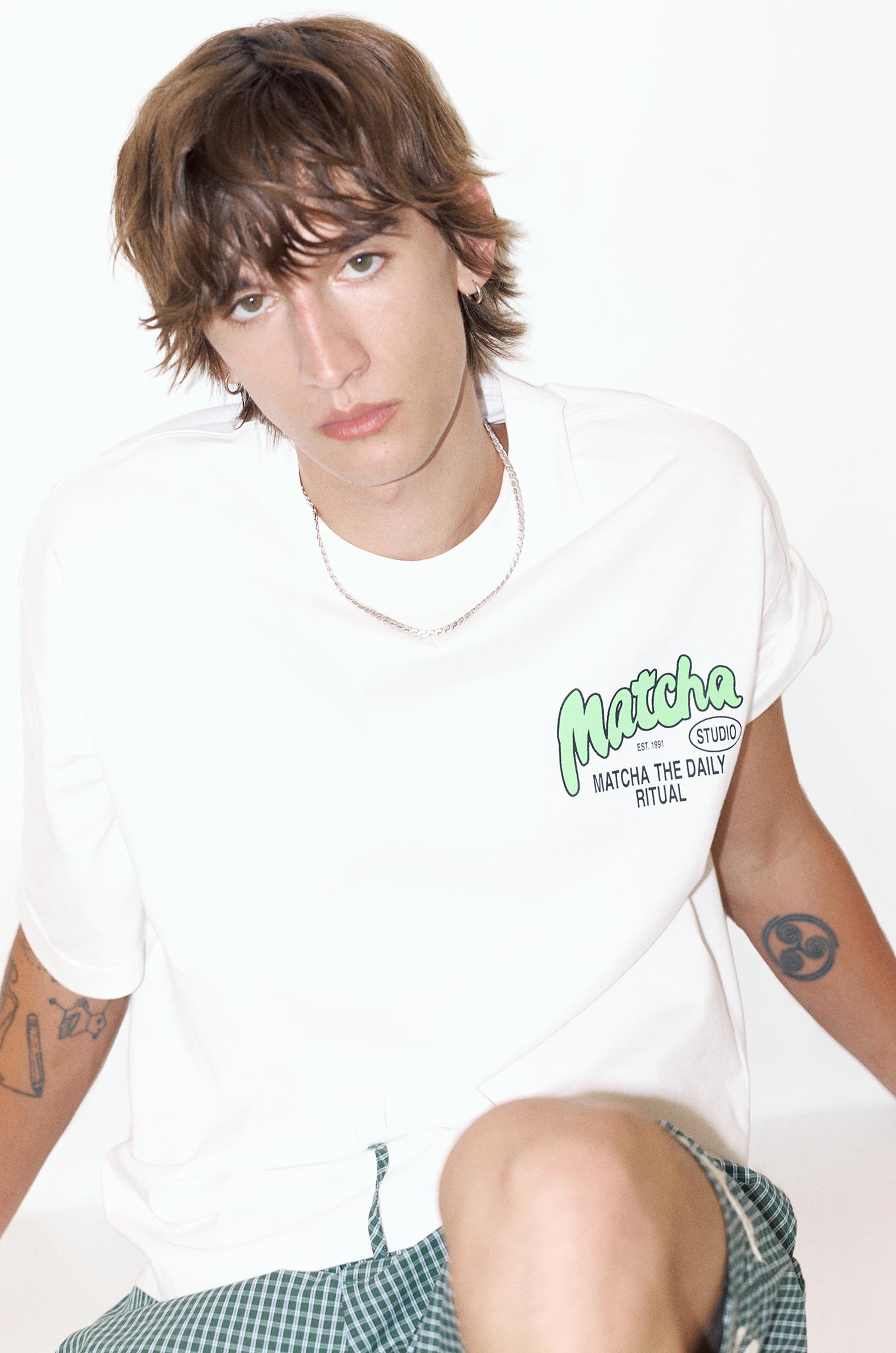STWD Matcha graphic T-shirt — White