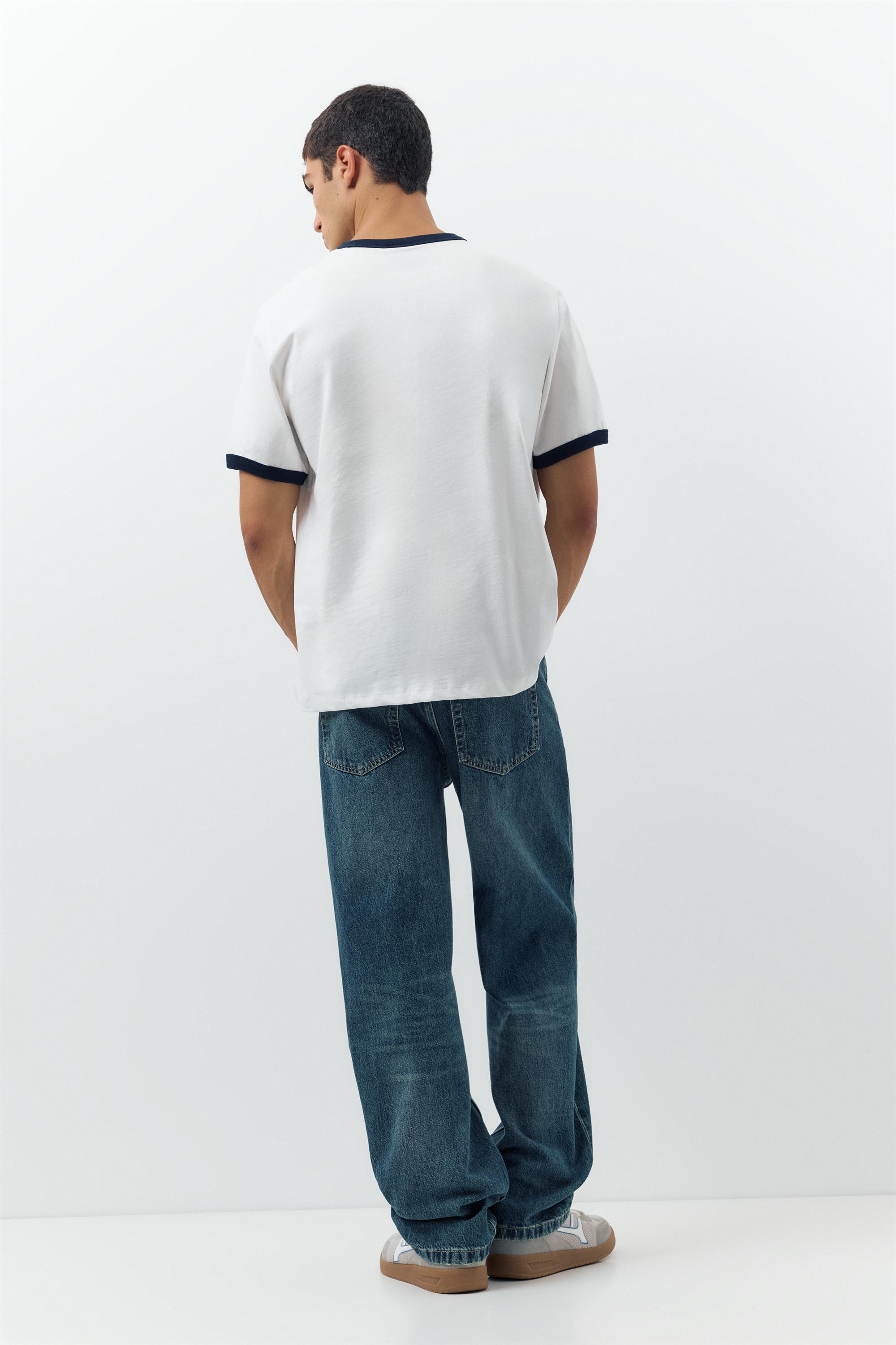 Straight-leg jeans — Dark blue