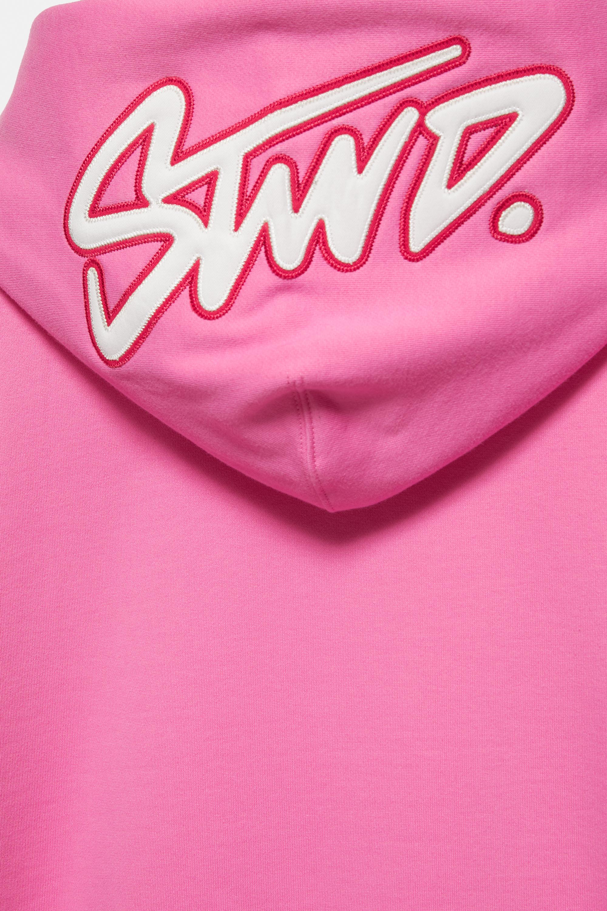 STWD boxy-fit logo hoodie — Pink