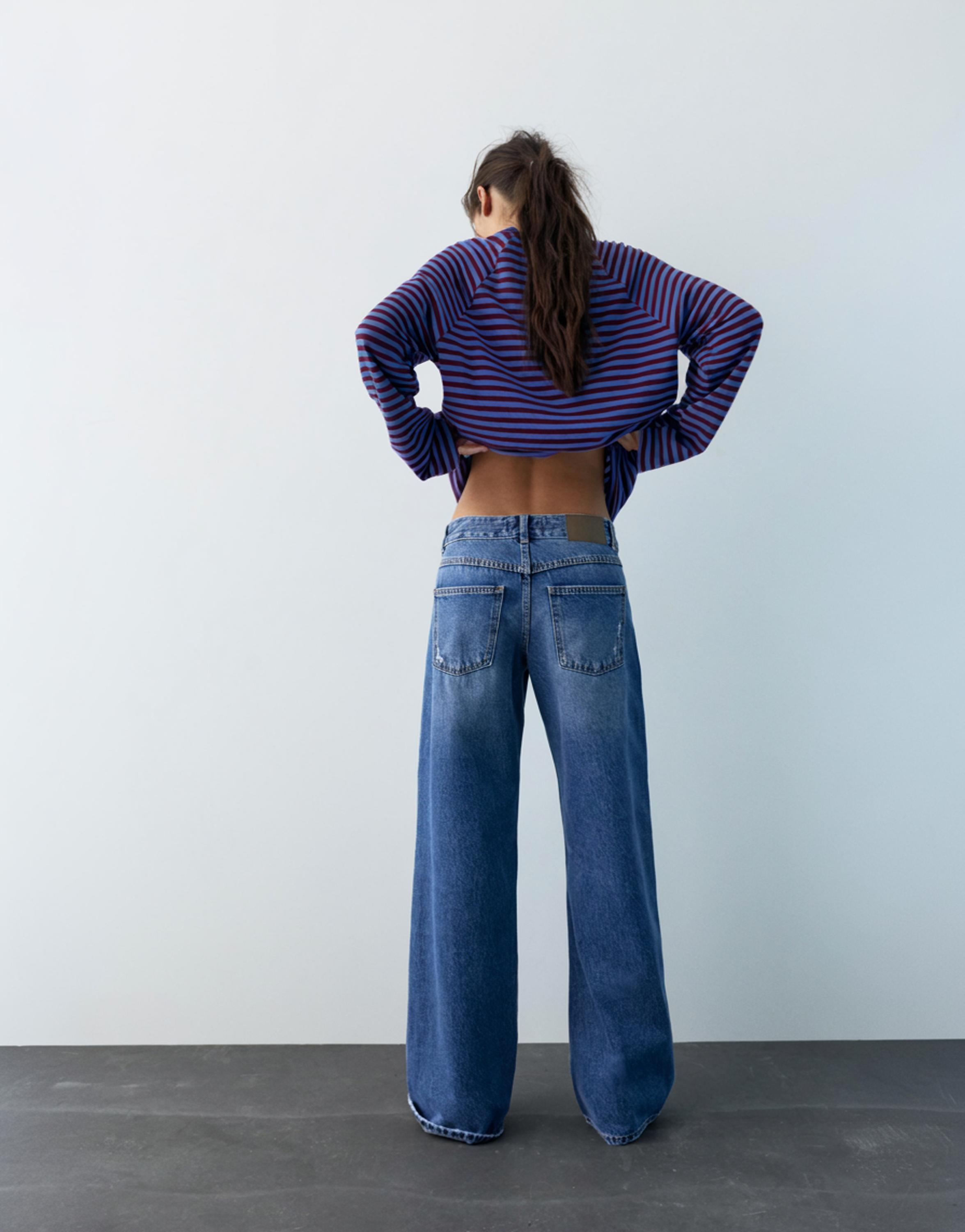 Uzun kollu çizgili tişört - Görsel 36