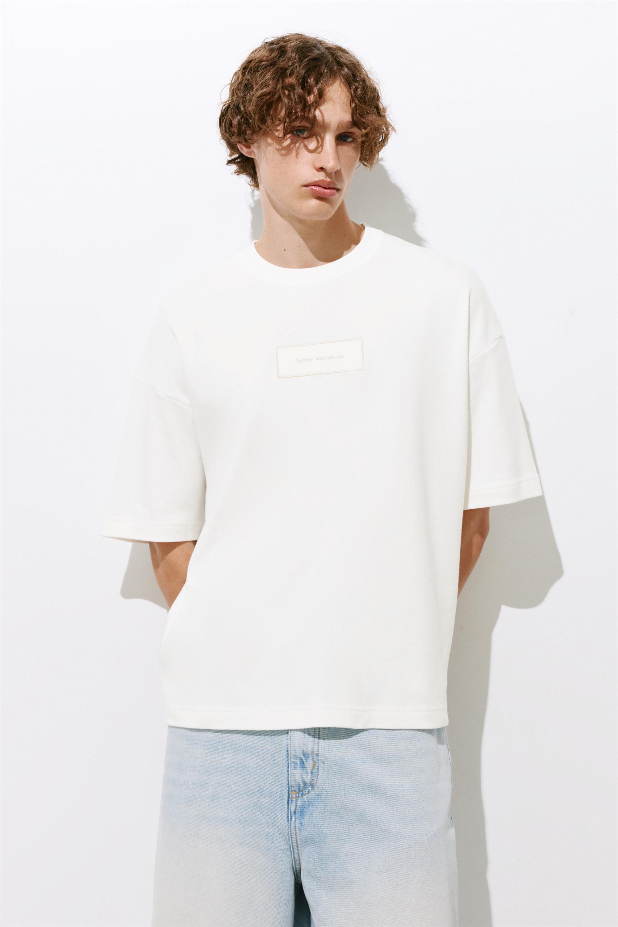 Kısa kollu grafik baskılı sweatshirt - Görsel 8