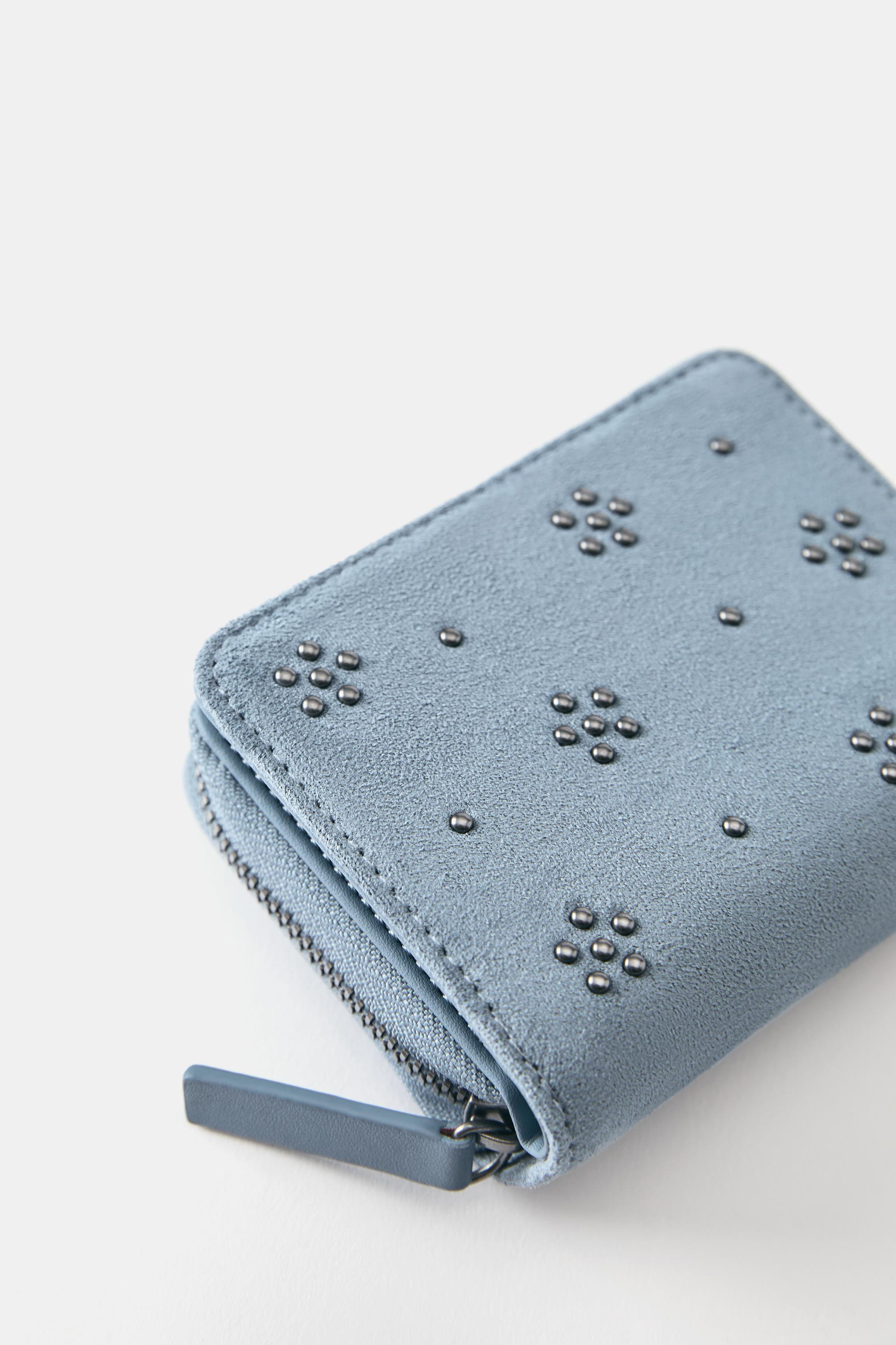 Studded wallet — Blue