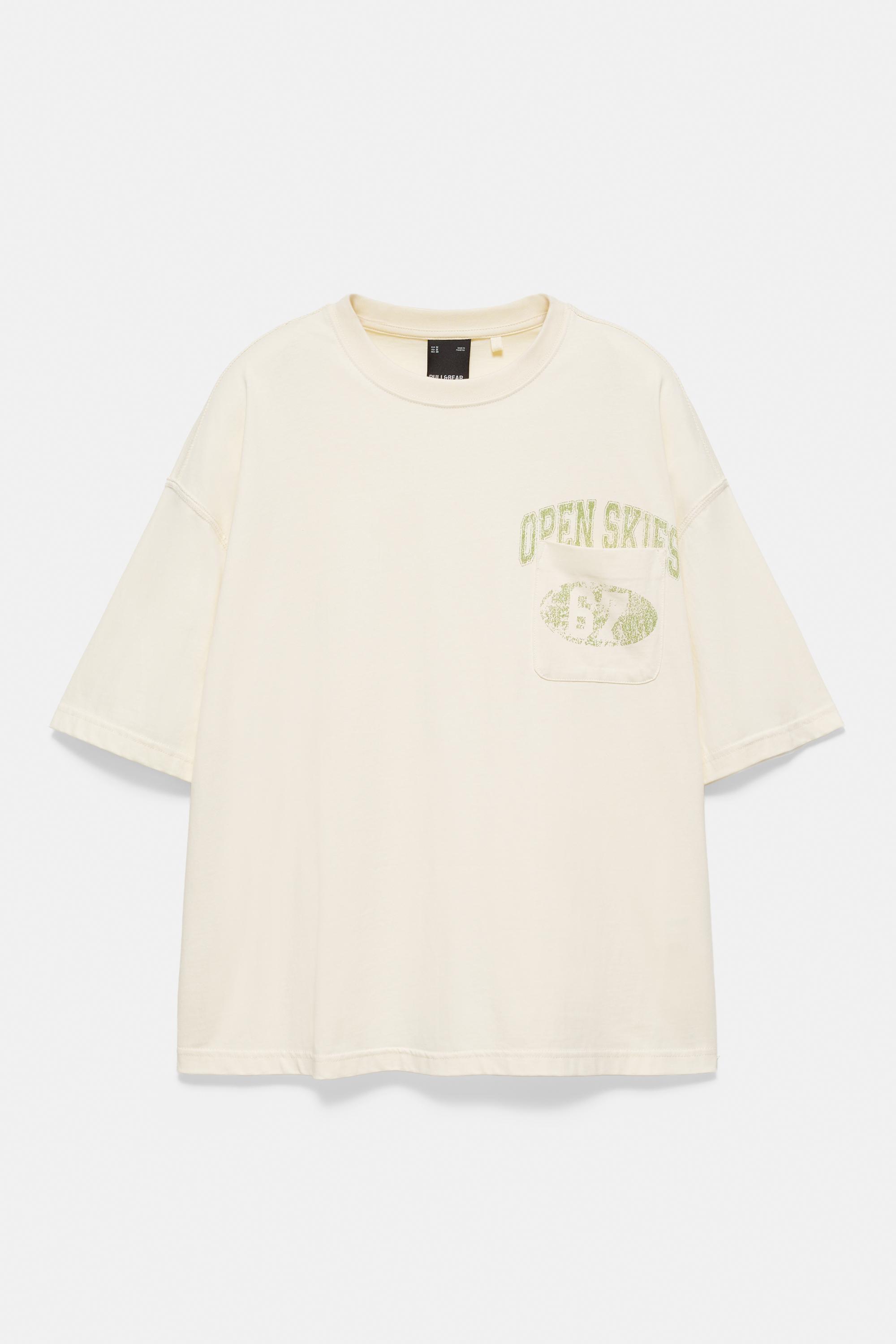 Relaxed fit graphic pocket T-shirt — Off white