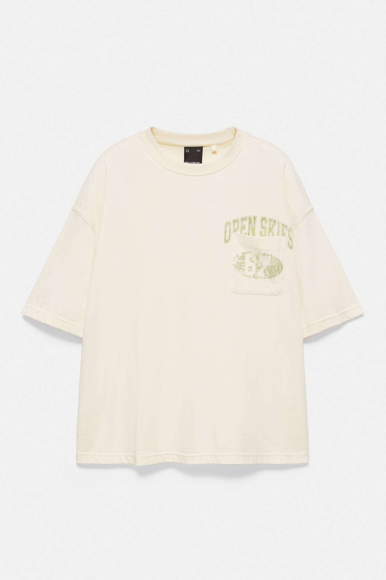 Relaxed fit graphic pocket T-shirt — Off white