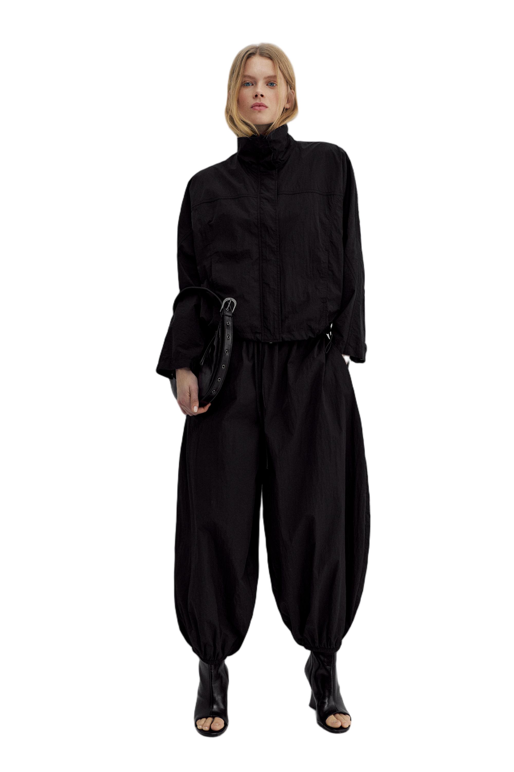 Naylon görünümlü şalvar pantolon - Görsel 7