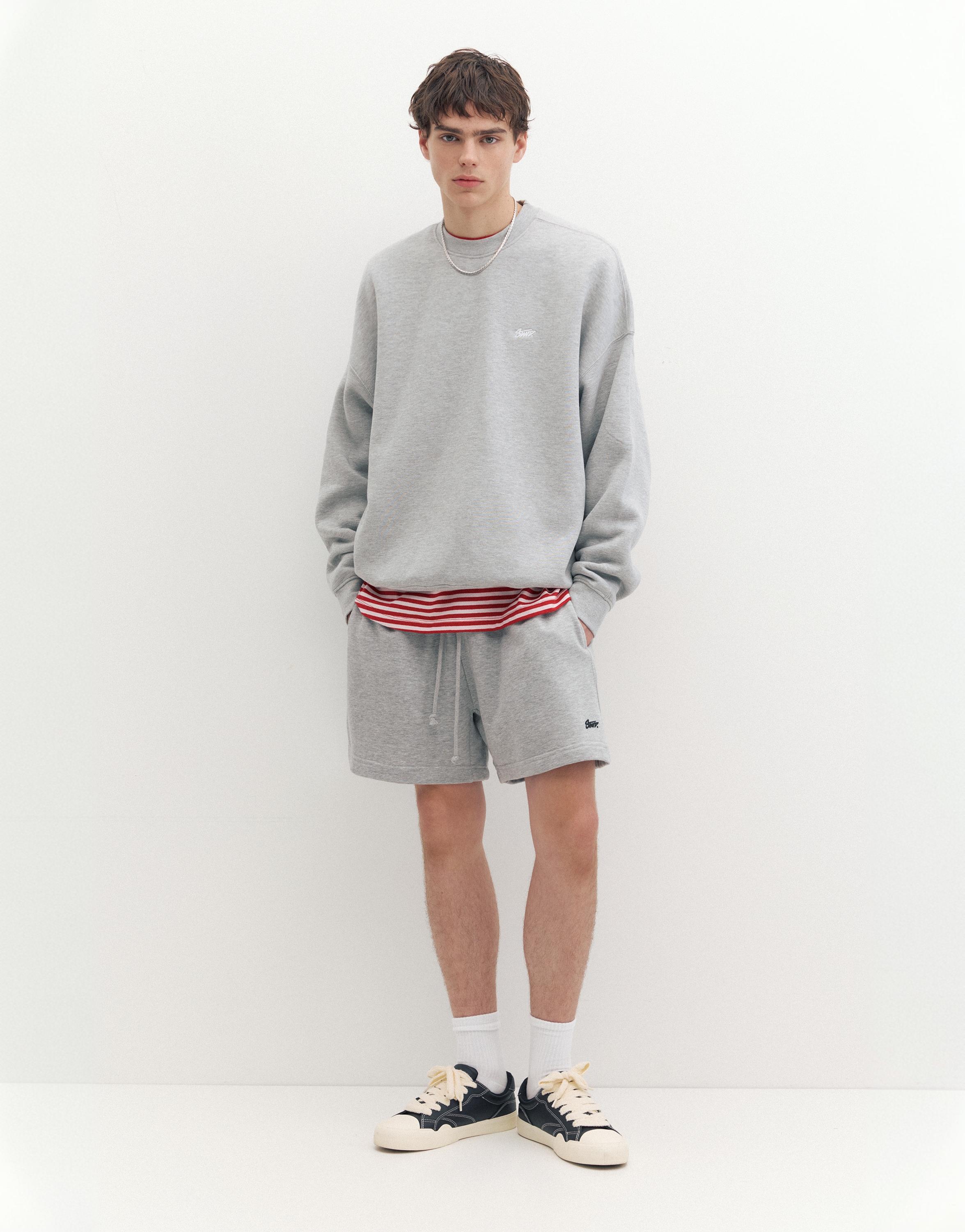 STWD jogger Bermuda shorts — Grey marl