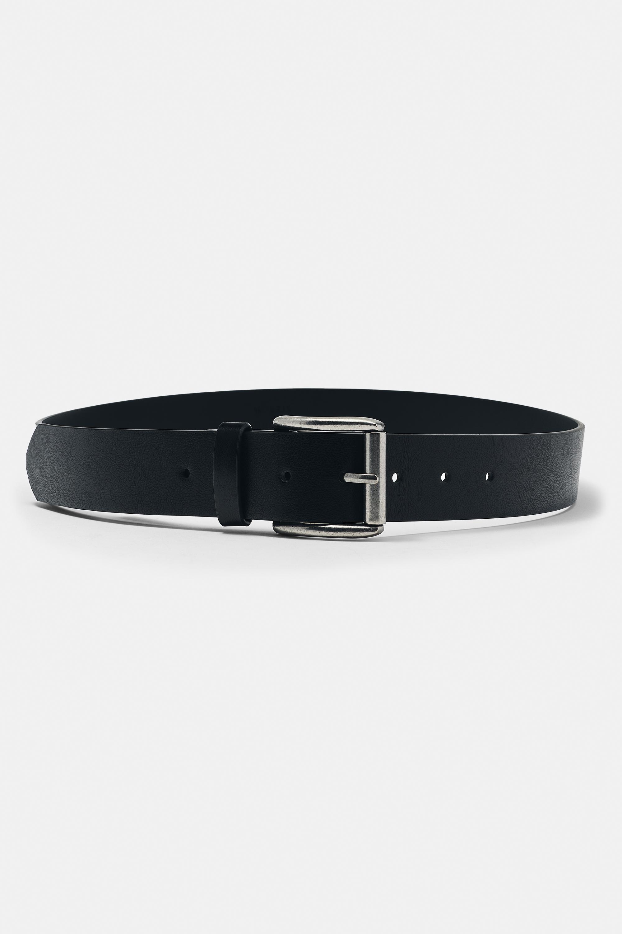 Leather-effect belt — Black