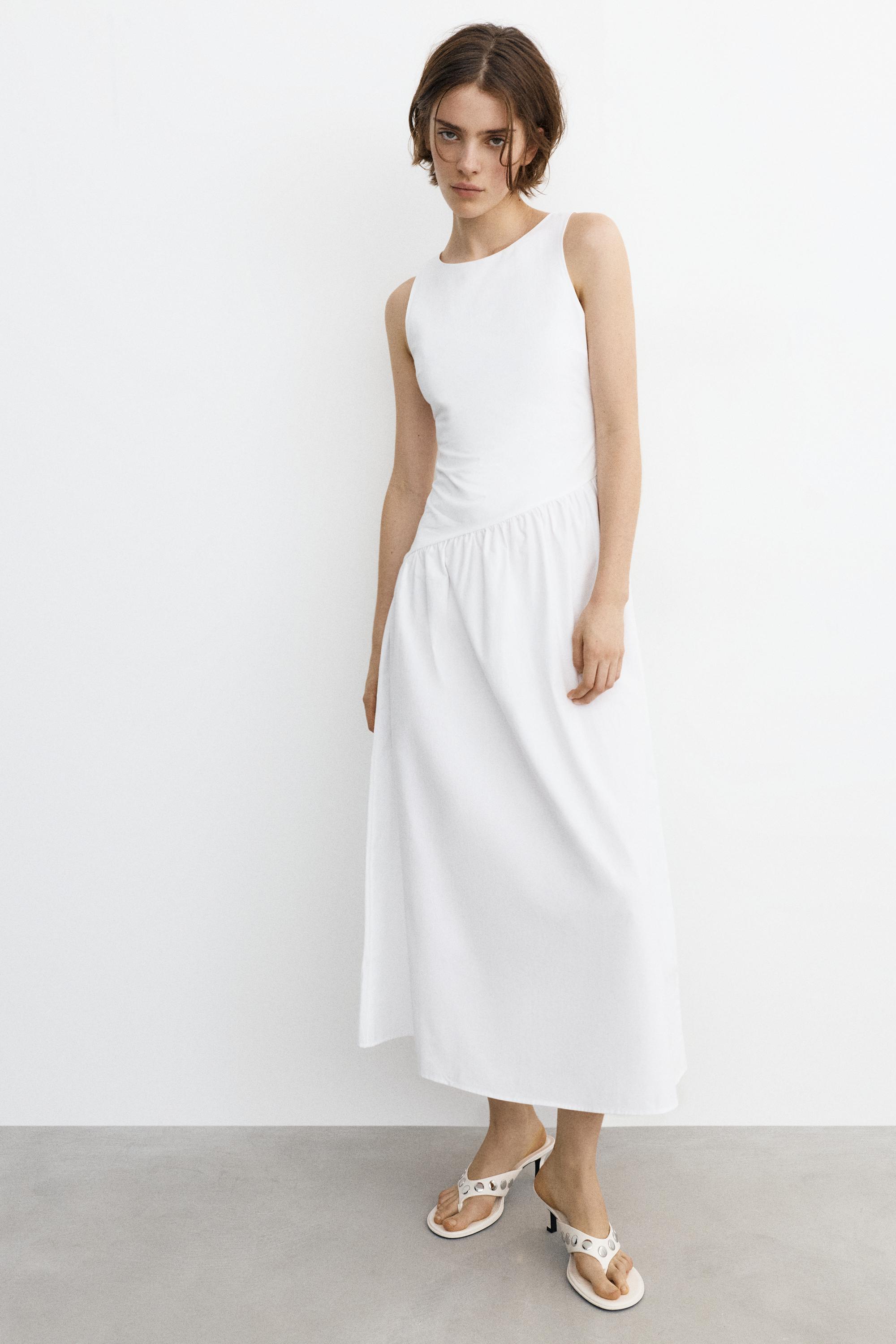 Vestito Midi In Popeline