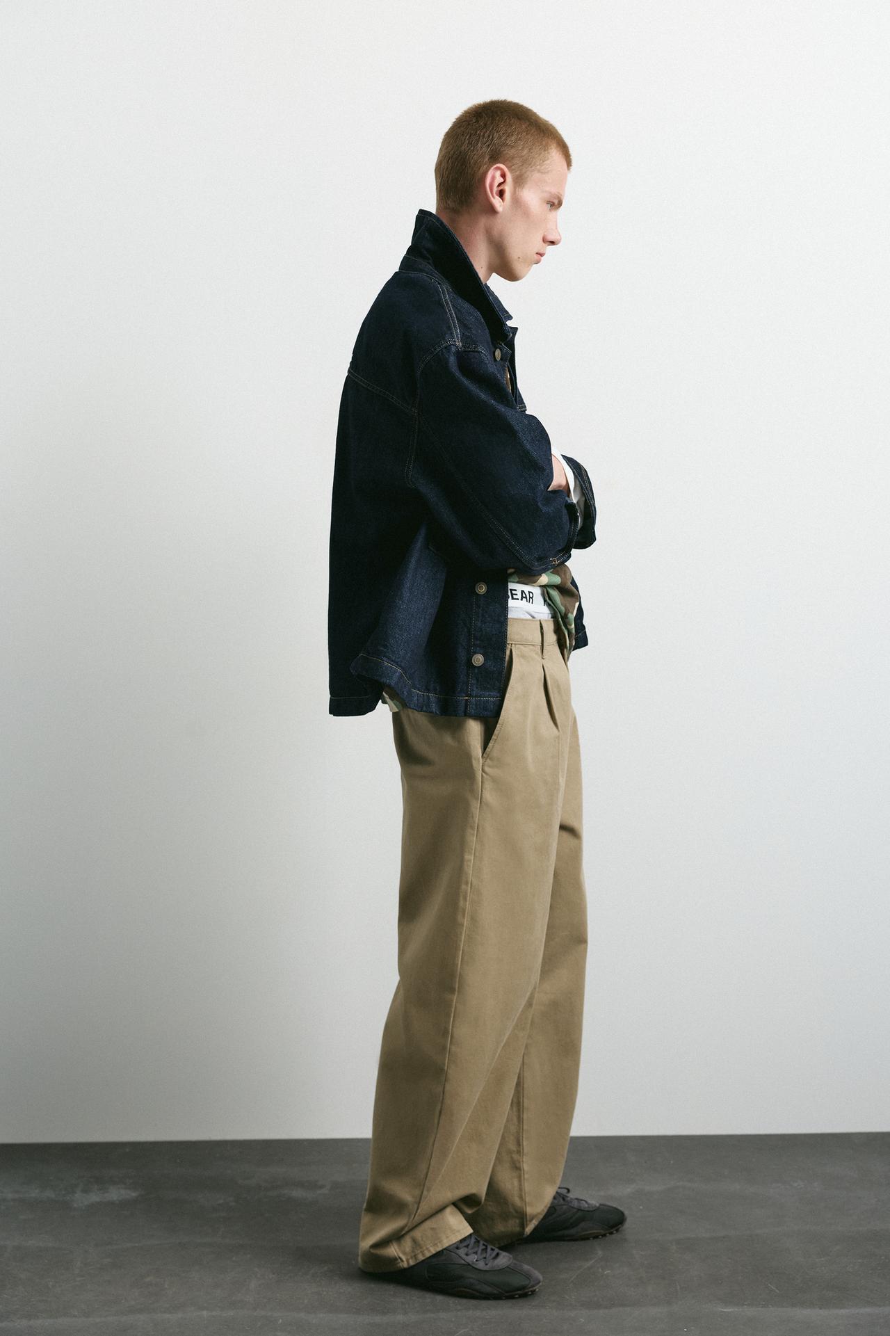 Baggy darted chinos — Beige